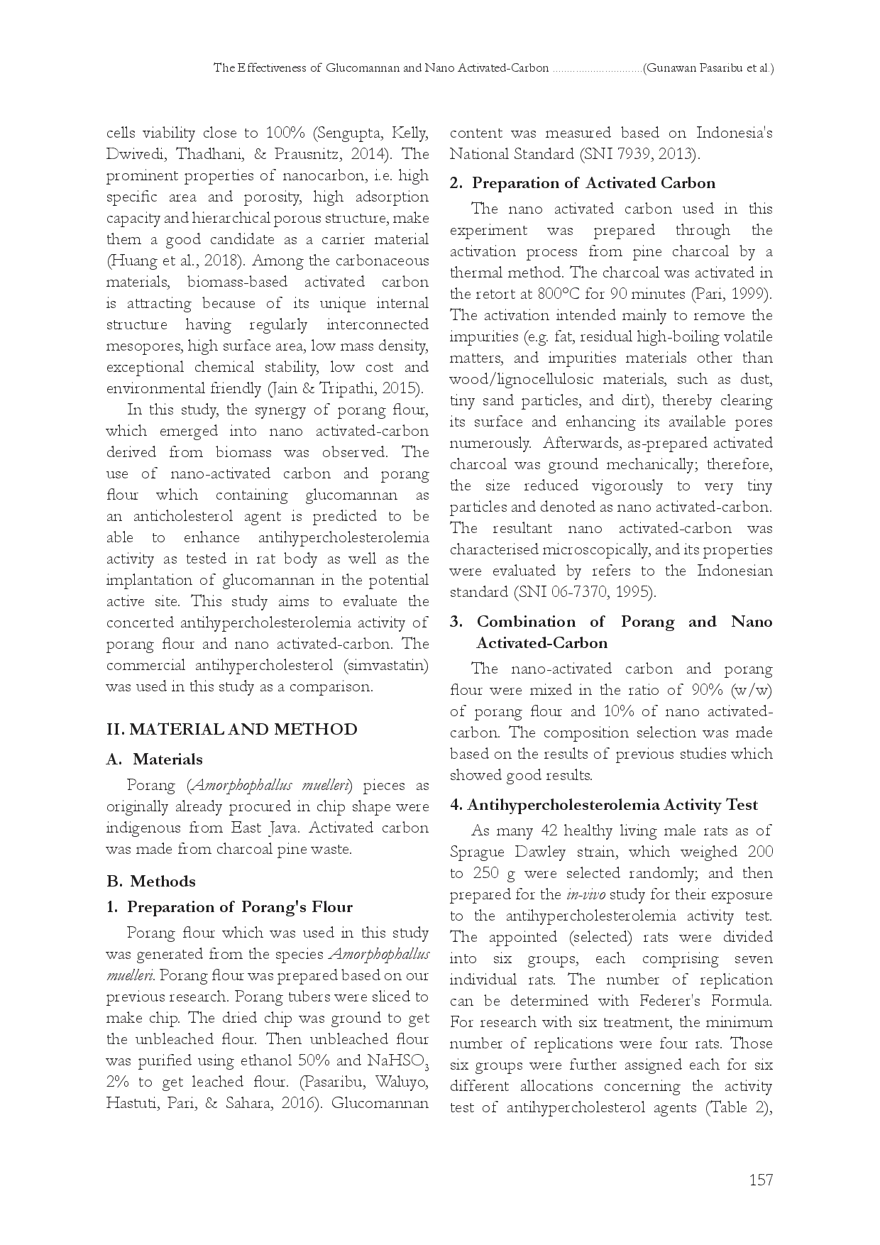 juris The Effectiveness of Glucomannan and Nano Activated Carbon as Hypercholesterol Lowering Agents