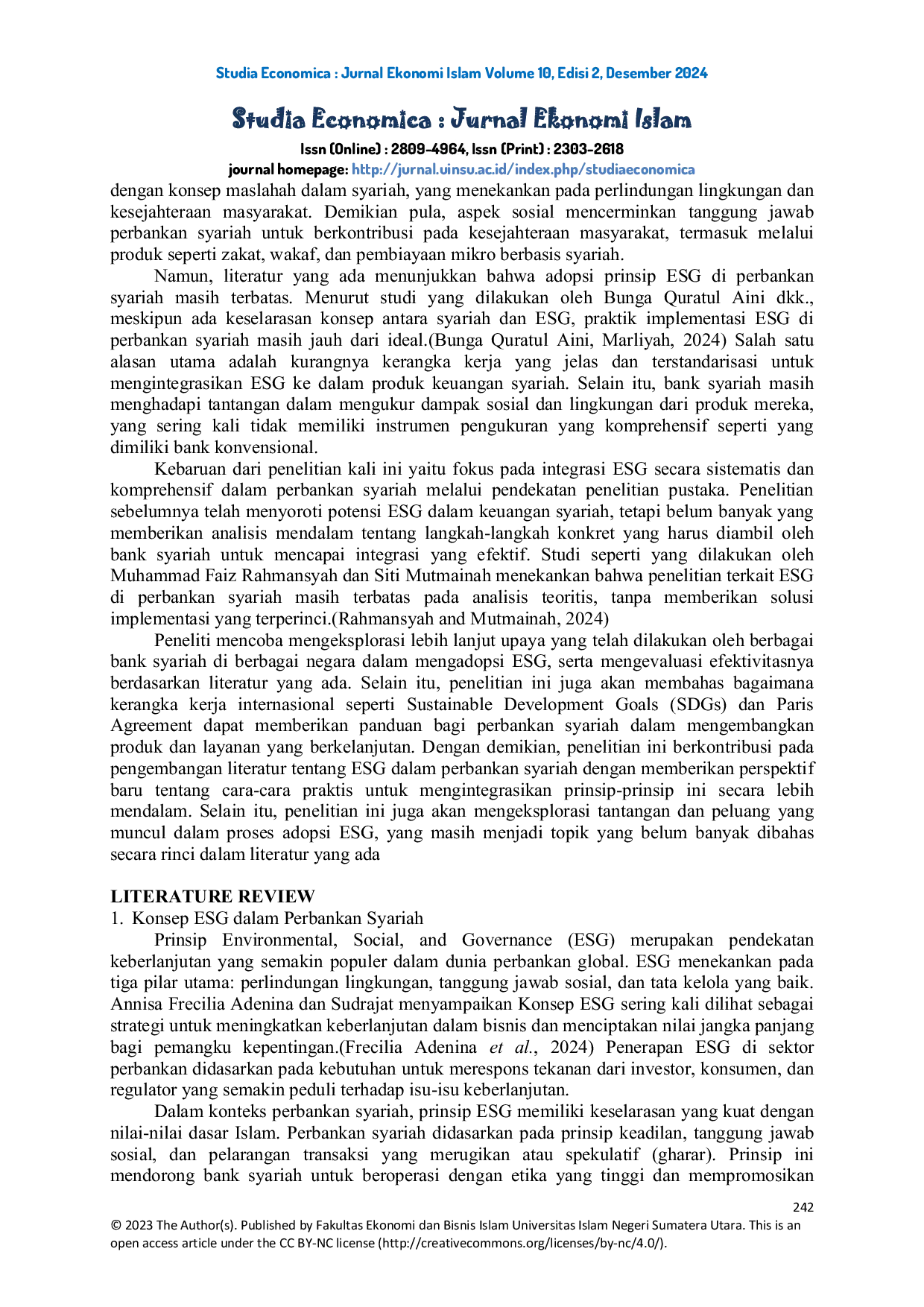 JURIS Integrasi Prinsip ESG Environmental Social Governance Dalam Perbankan Syariah