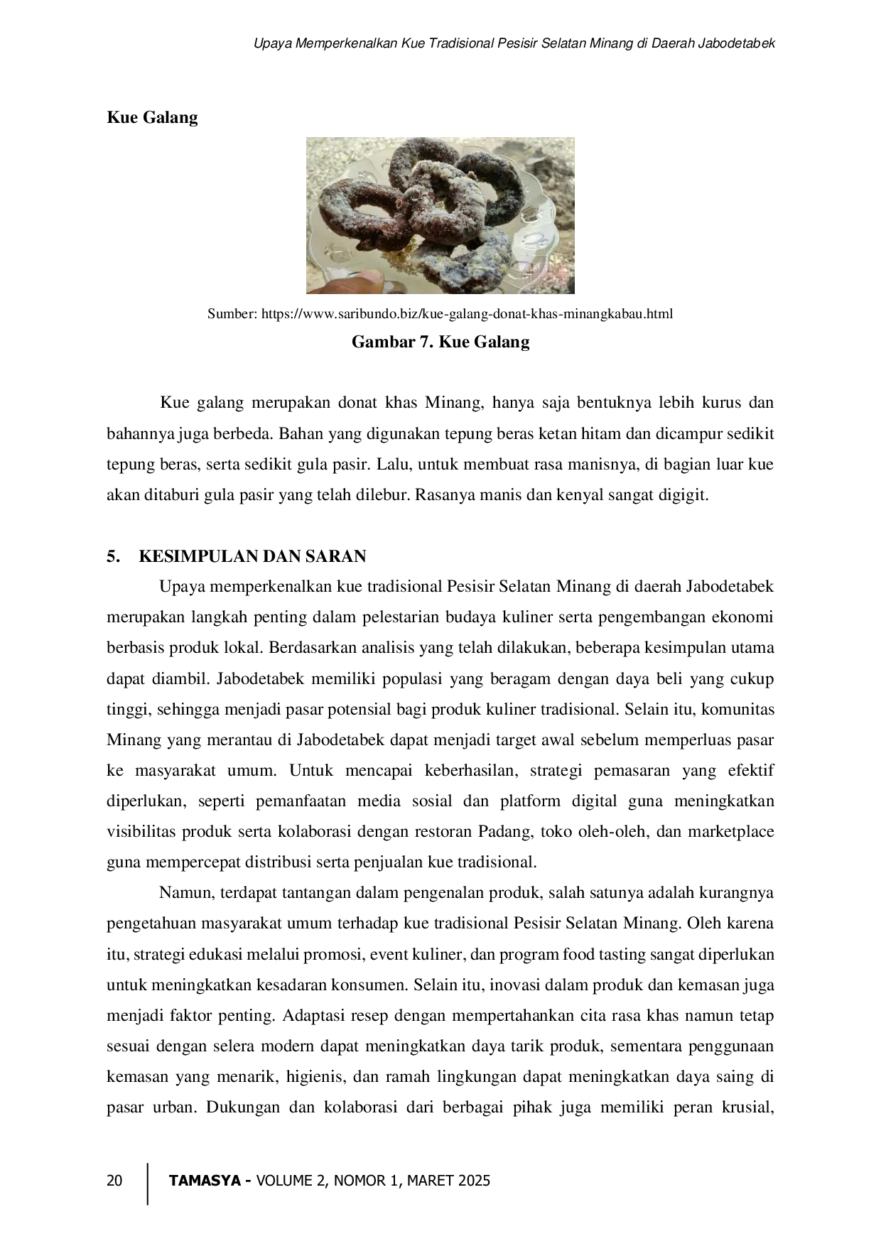 JURIS Upaya Memperkenalkan Kue Tradisional Pesisir Selatan Minang di Daerah Jabodetabek