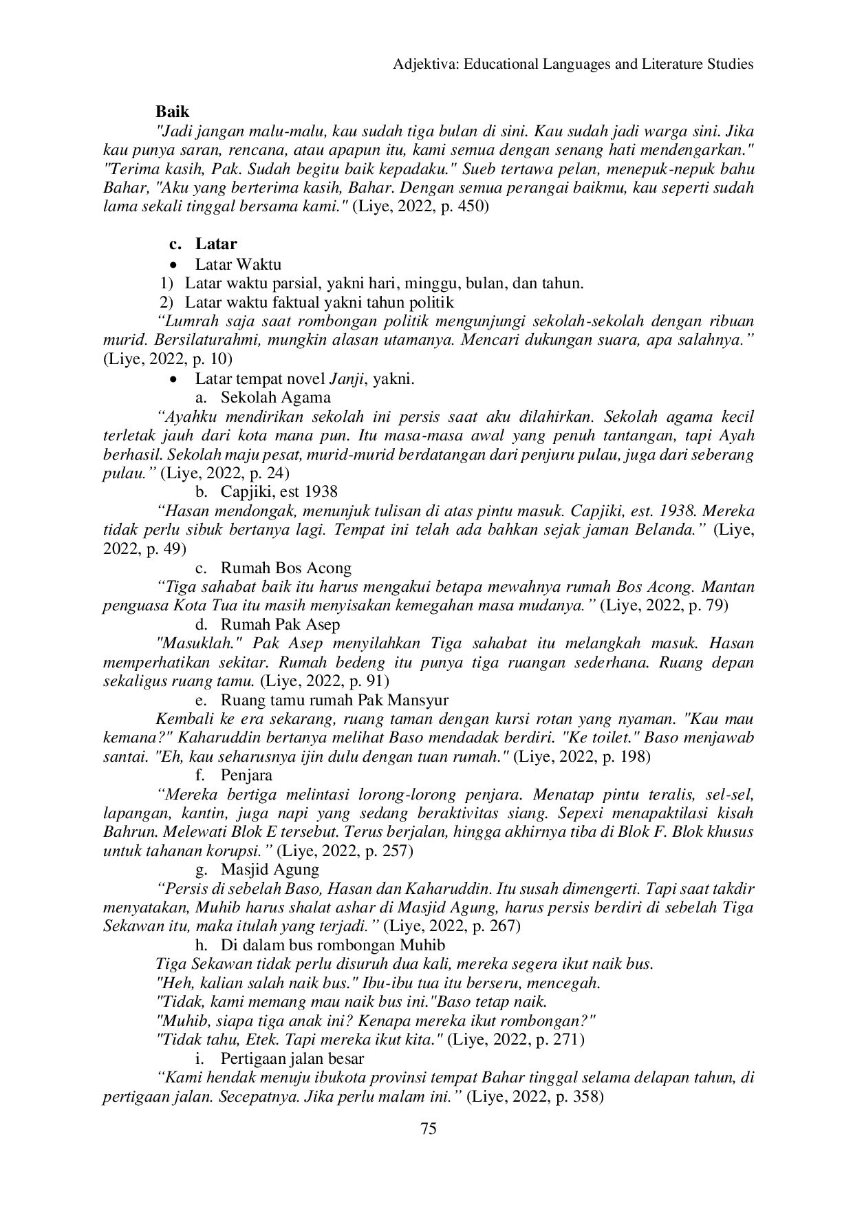 JURIS Analisis Novel Janji Karya Tere Liye Dalam Kajian Strukturalisme Robert Stanton