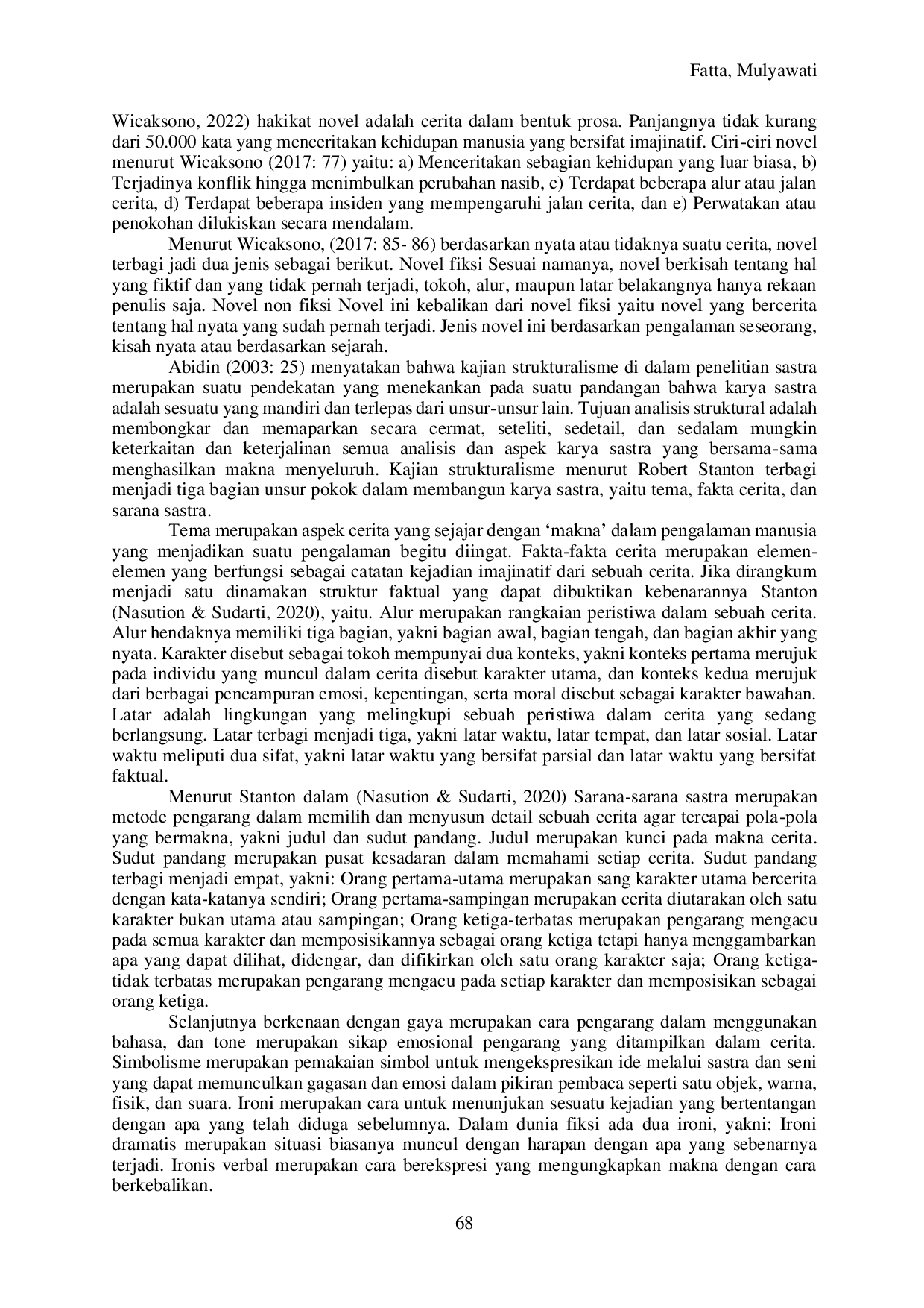 JURIS Analisis Novel Janji Karya Tere Liye Dalam Kajian Strukturalisme Robert Stanton