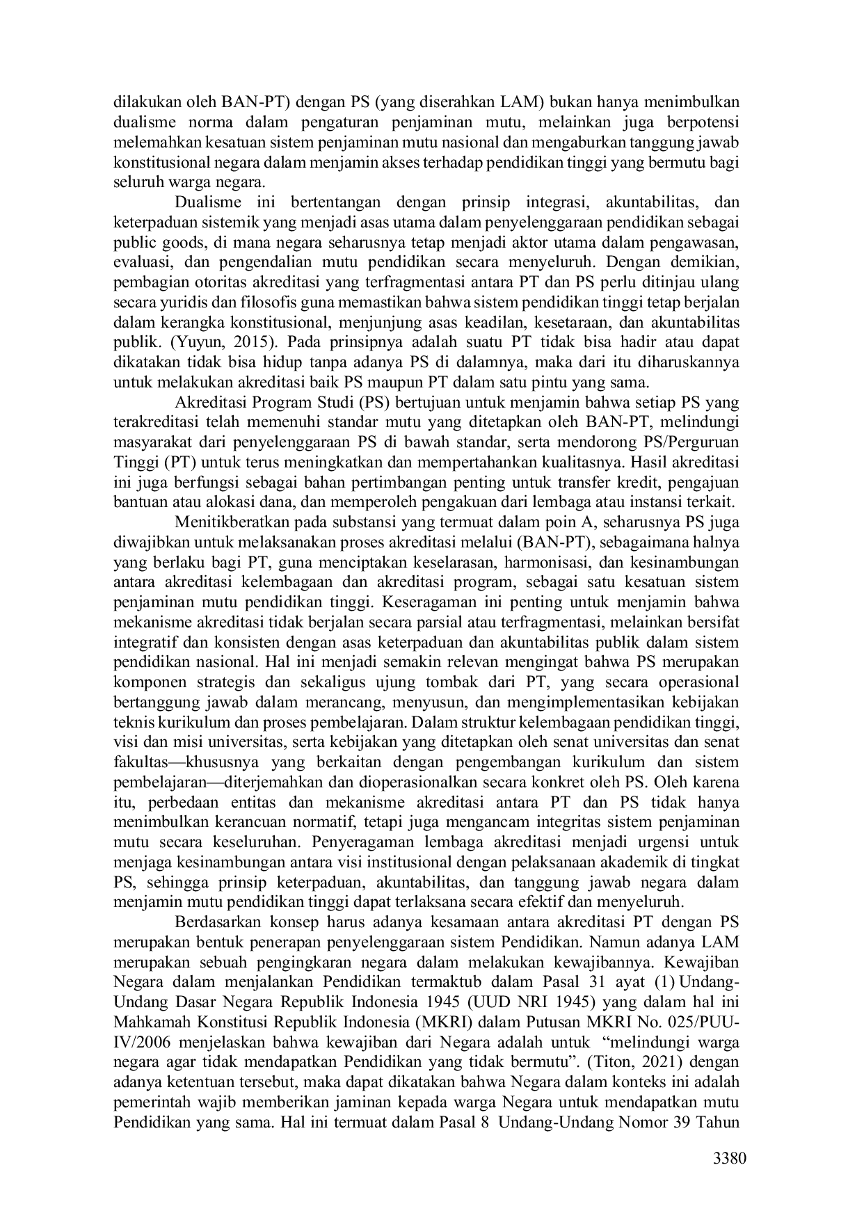 JURIS Negara Akreditasi Dan Hak Atas Pendidikan Reorientasi Kebijakan Akreditasi Pendidikan Tinggi Di Indonesia