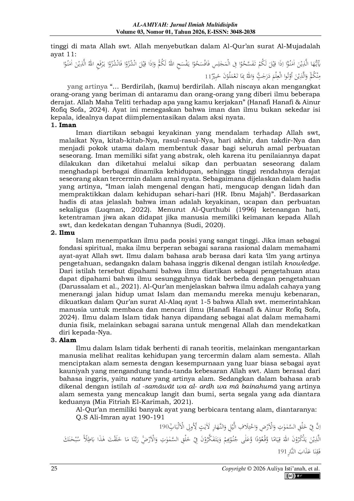 JURIS The Spider Web Concept Of Islamic Sciences Sinergi Iman Ilmu dan Alam dalam Bingkai Konseling Islam