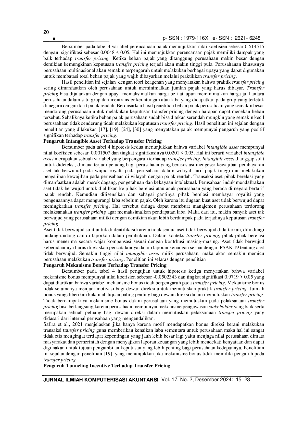 JURIS Praktik Transfer Pricing Perusahaan Sektor Manufaktur di Indonesia