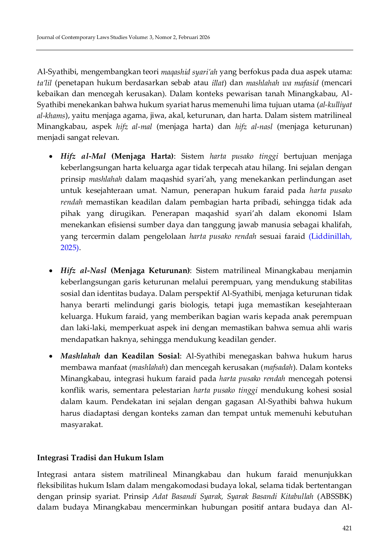 JURIS Pewarisan Tanah Minangkabau dalam Ilmu Fara idh Hukum Waris Islam Dialog Negosiasi Pola Interaksi dan Dinamika antara Adat Minangkabau dan Agama