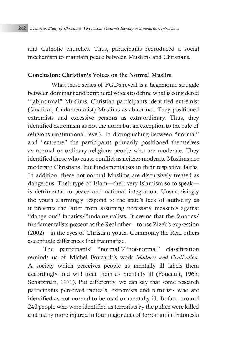 JURIS Who are Normal and Extreme Muslims Discursive Study of Christians Voice about Muslim s Identity in Surakarta Central Java