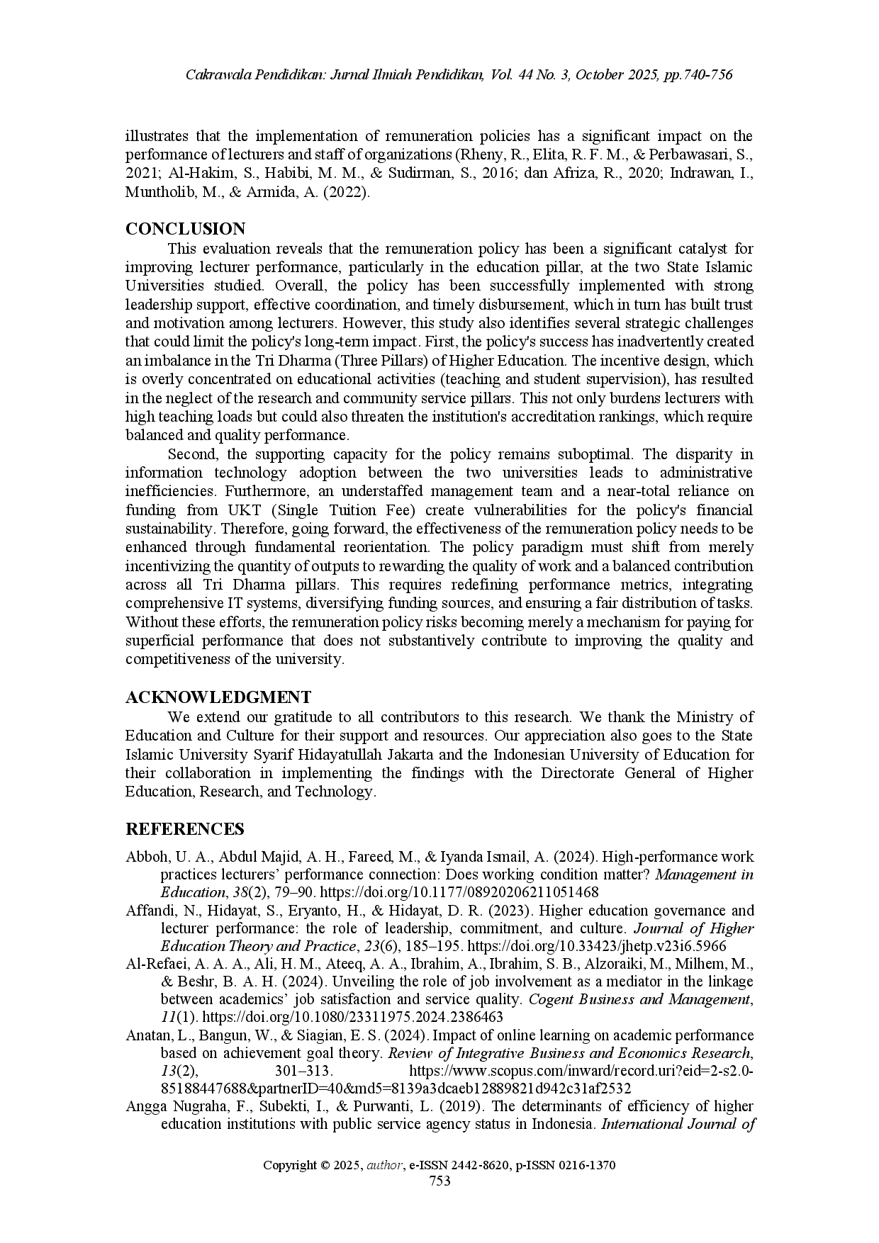 juris CIPP model evaluation of the impact of remuneration policies on lecturer performance in Indonesian state Islamic universities