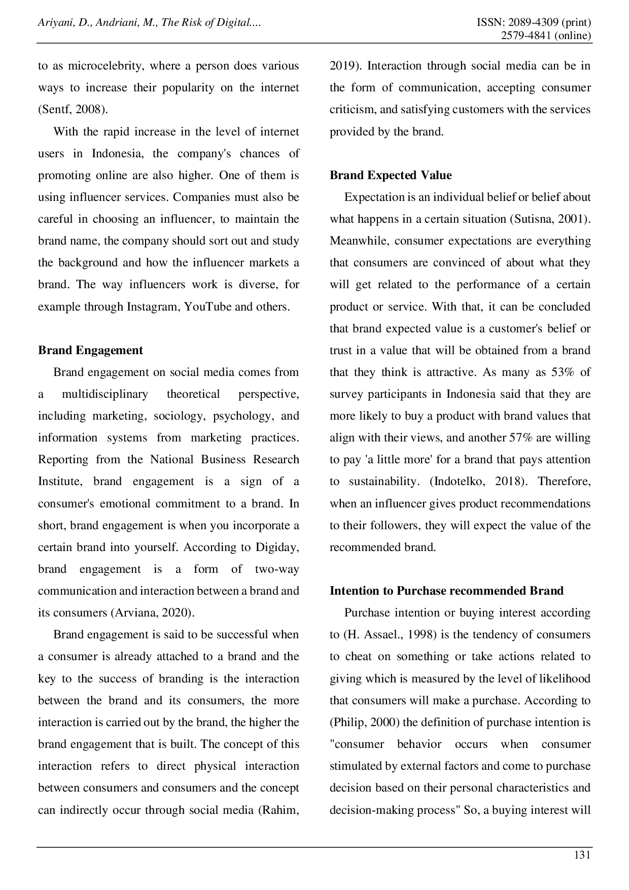 juris The Rise of Digital Influencer on Instagram to Impact the Brand Engagement and Purchase Decision