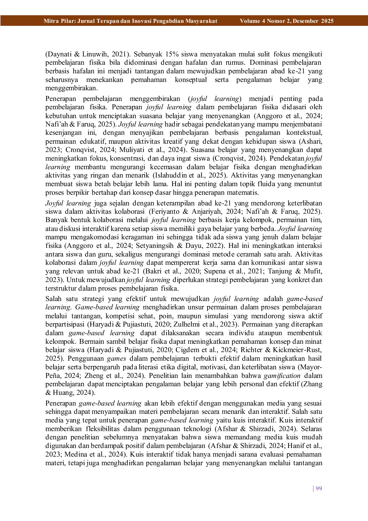 JURIS Tebak Jawab Paham Joyful Learning melalui Kuis Interaktif pada Materi Fluida