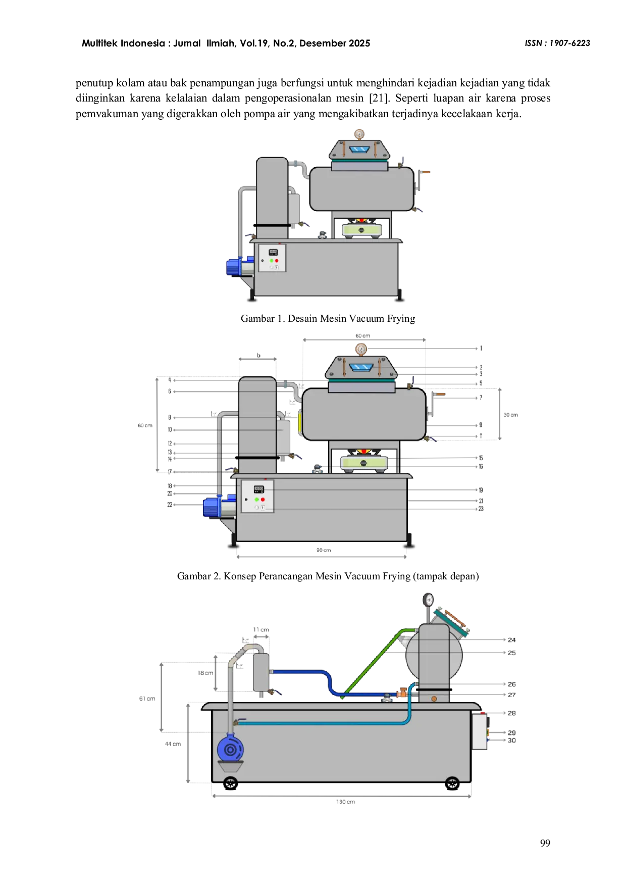 JURIS Rancang Desain Mesin Penggoreng Hampa Vacuum Frying Kapasitas 3 Kilo Gram Kg