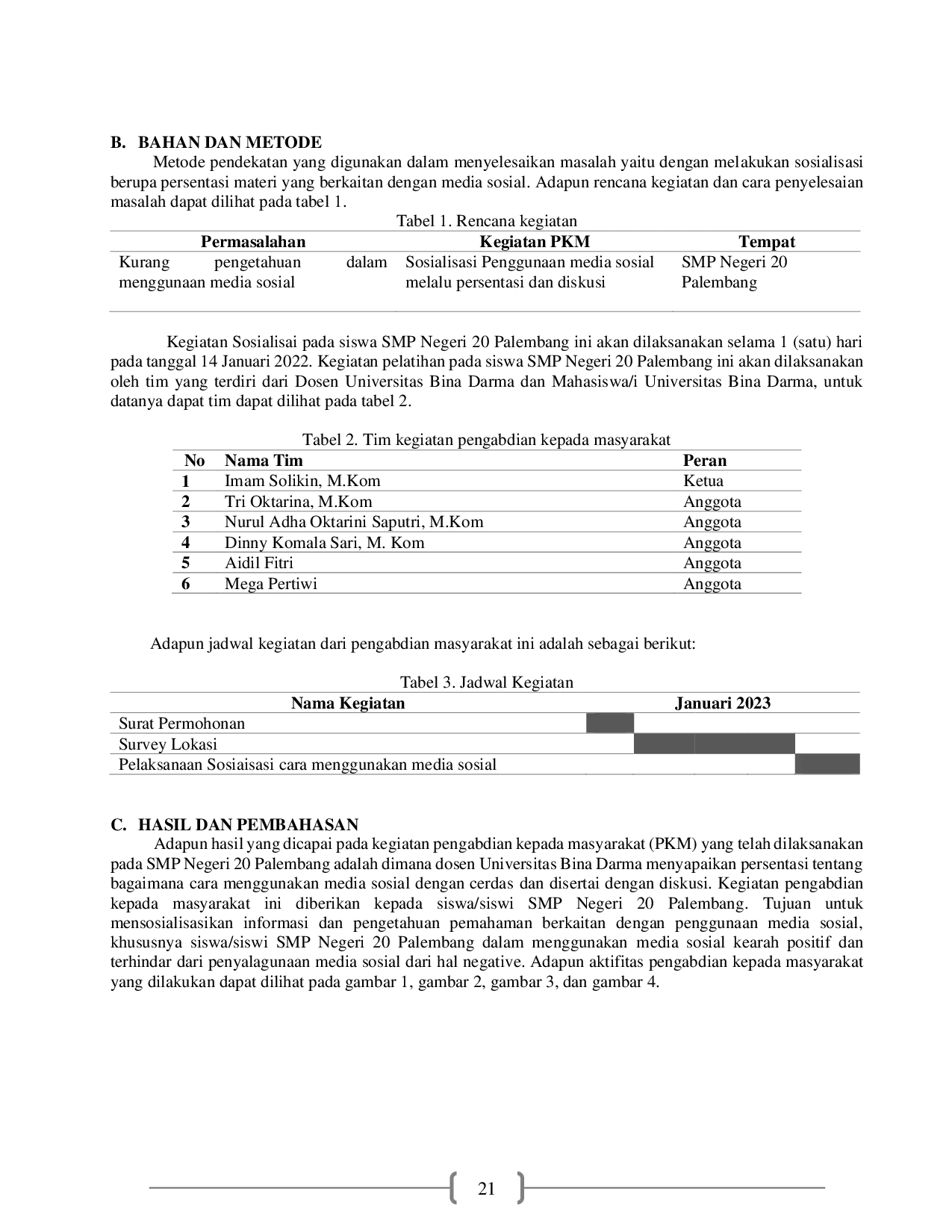 JURIS Cara Cerdas Menggunakan Media Sosial Pada Siswa Negeri 20 Palembang