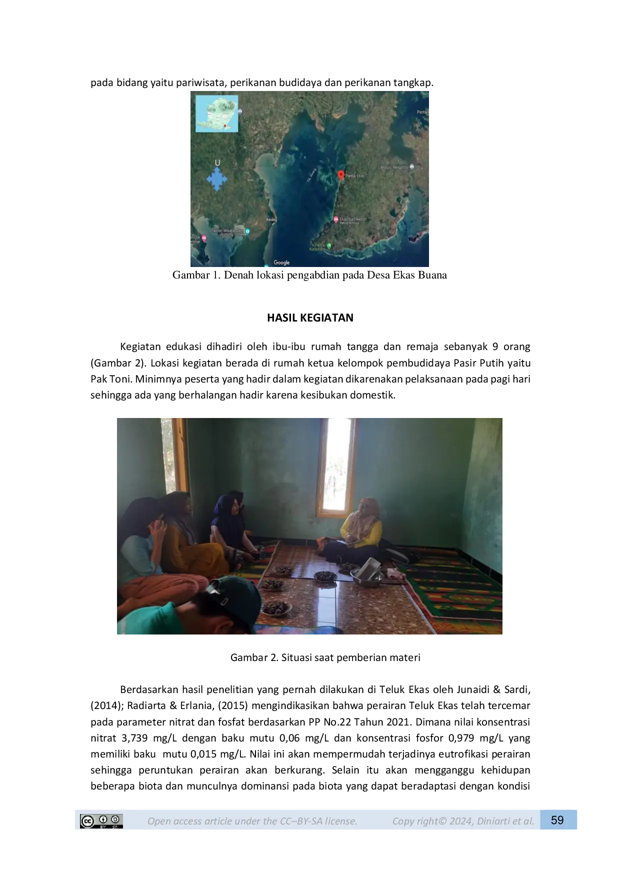 JURIS Edukasi Kondisi Perairan Pantai Desa Ekas Buana Pada Ibu Ibu Dan Remaja Untuk Pemanfaatan Perairan Yang Berkelanjutan