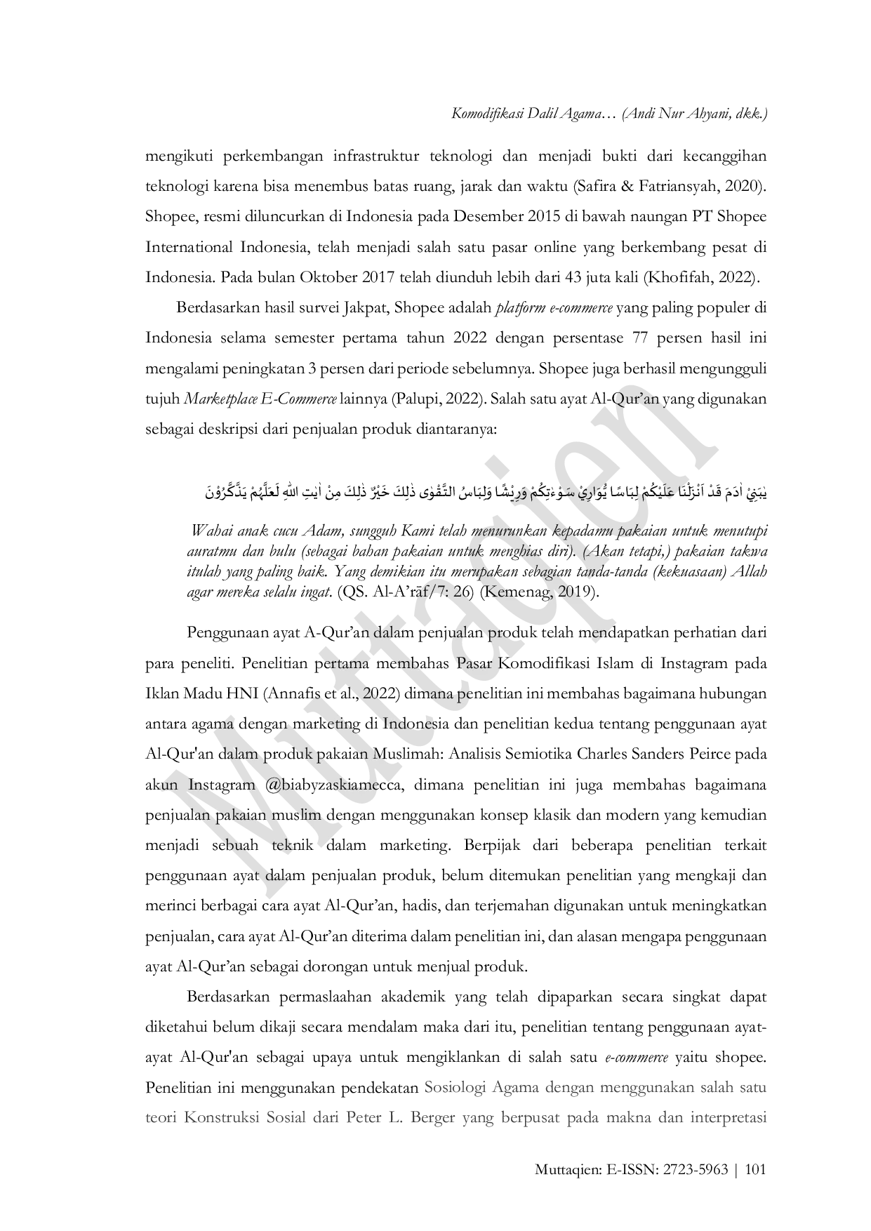 JURIS Komodifikasi Dalil Agama di E Commerce