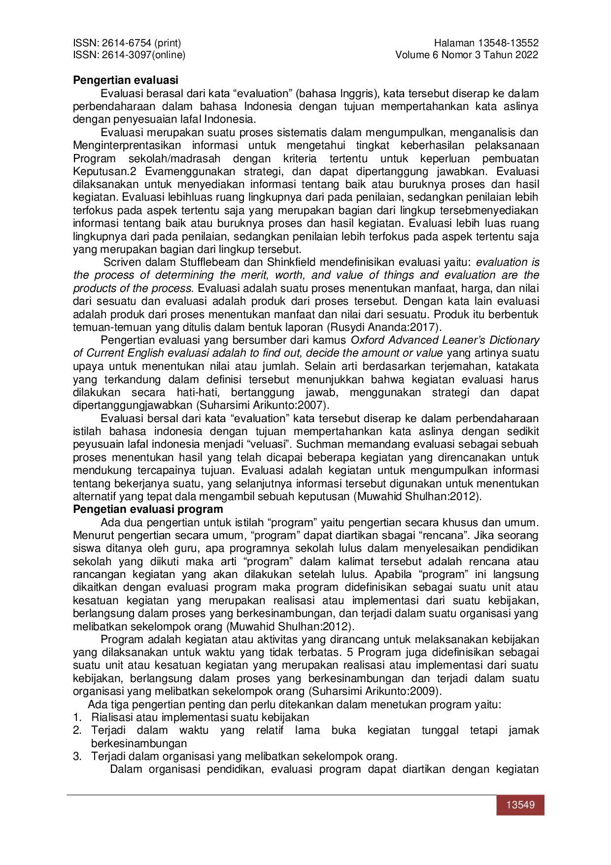 JURIS Konsep Evaluasi Program Supervisi Pendidikan di MTs Al Khairiyah