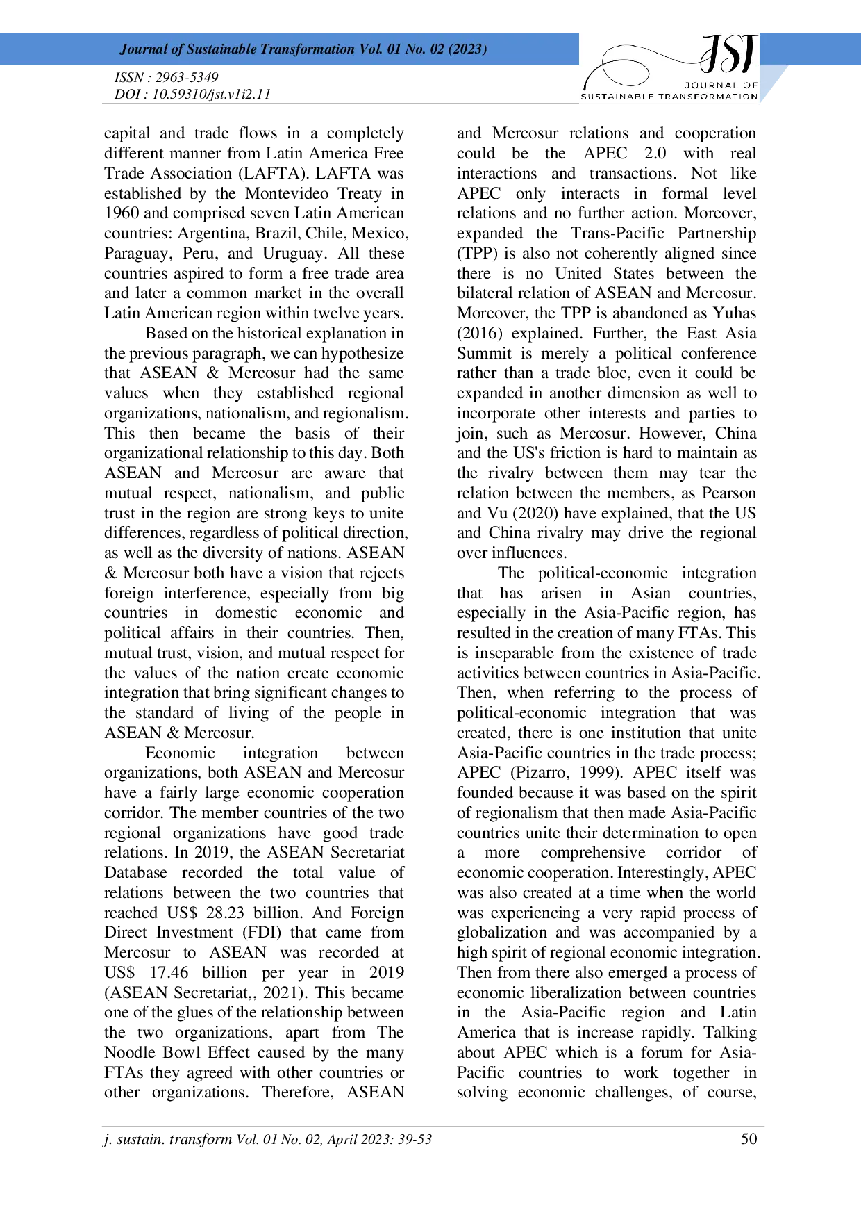 JURIS Prospek Kerja Sama ASEAN MERCOSUR APEC 2 0 TPP 2 0 atau Ekspansi EAS