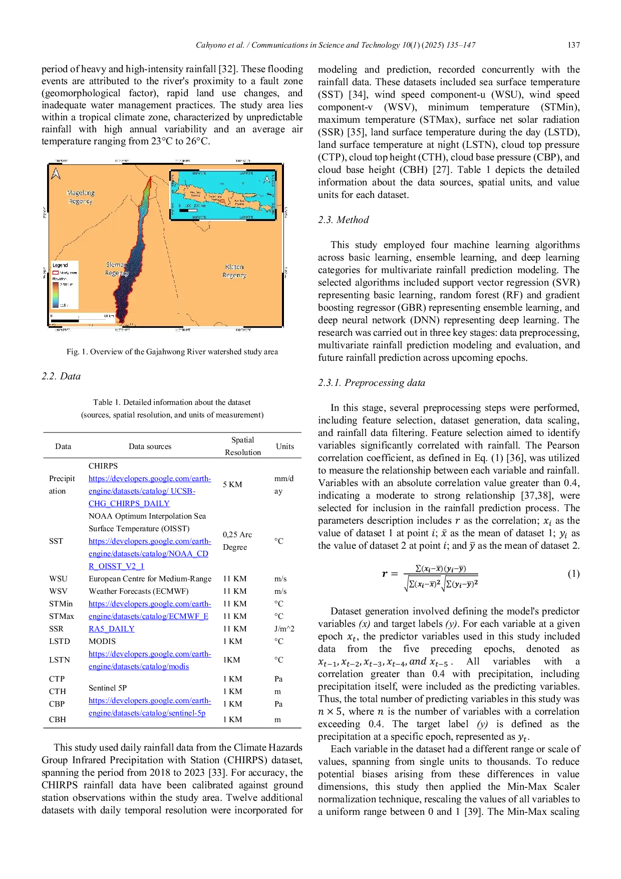 JURIS Leveraging machine learning and open accessed remote sensing data for precise rainfall forecasting
