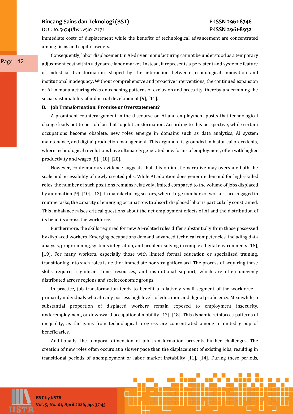 JURIS Artificial Intelligence in Manufacturing A Perspective on Productivity Gains and Labor Displacement