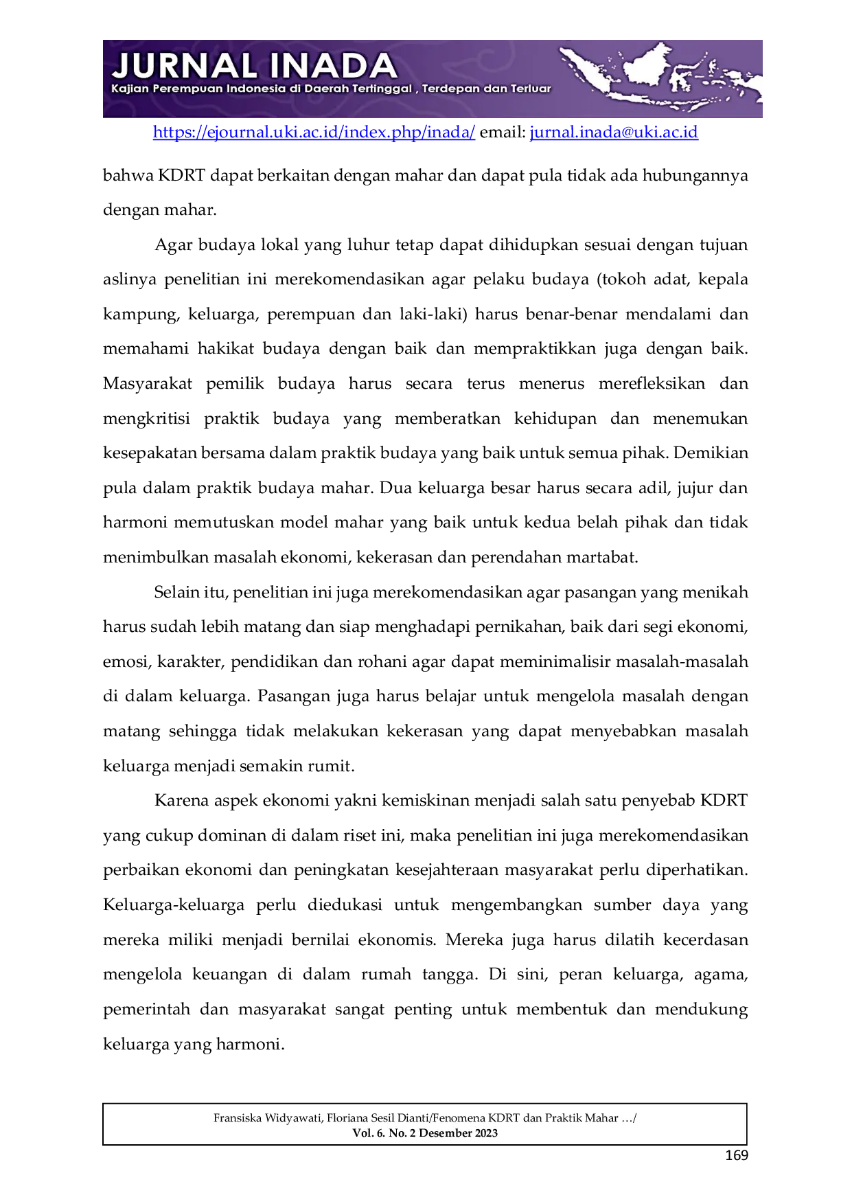 JURIS Fenomena KDRT dan Praktik Mahar di Kampung Ndilek Lamba Leda NTT