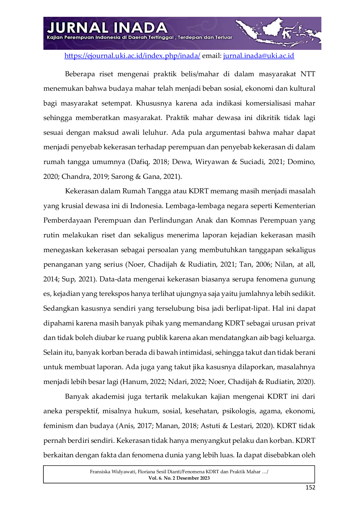 JURIS Fenomena KDRT dan Praktik Mahar di Kampung Ndilek Lamba Leda NTT