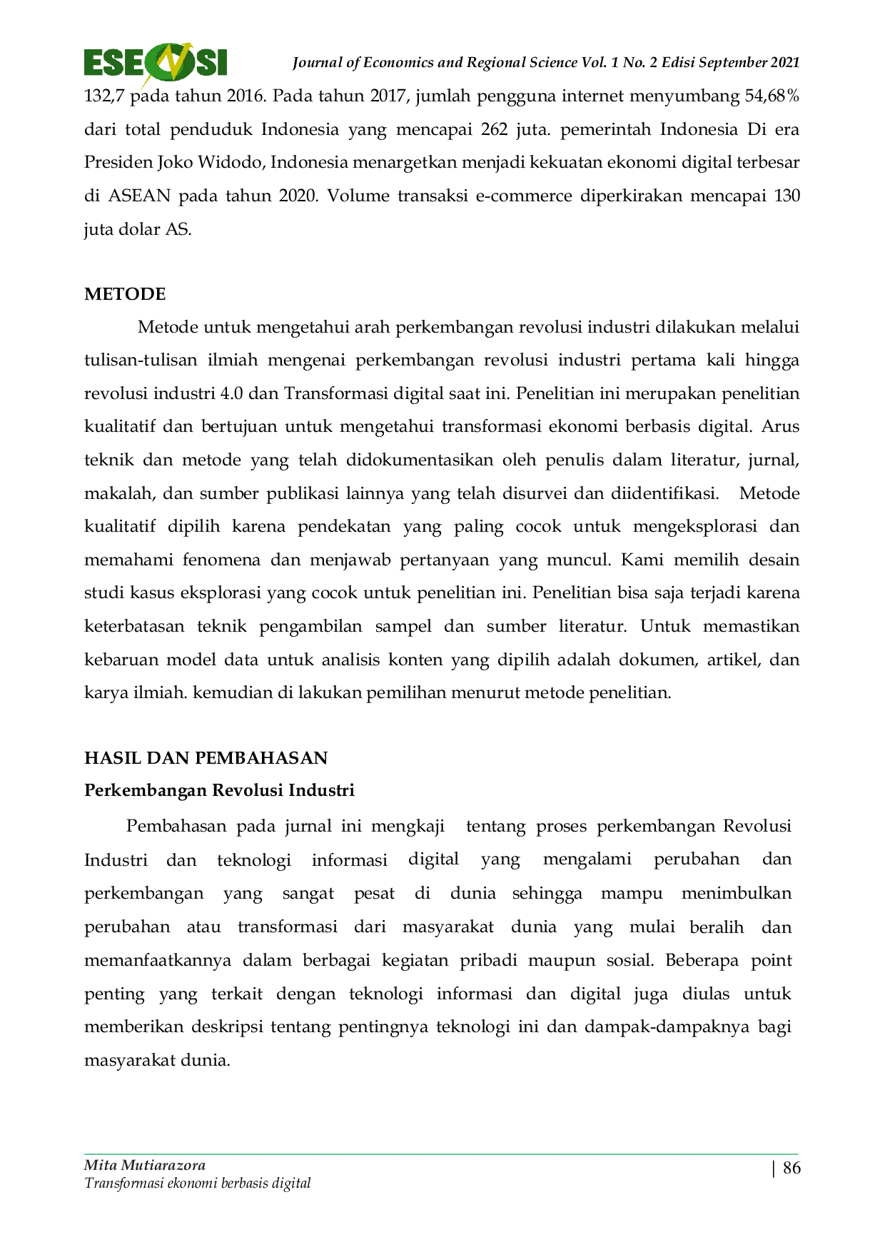 JURIS Tranformasi Ekonomi Berbasis Digital