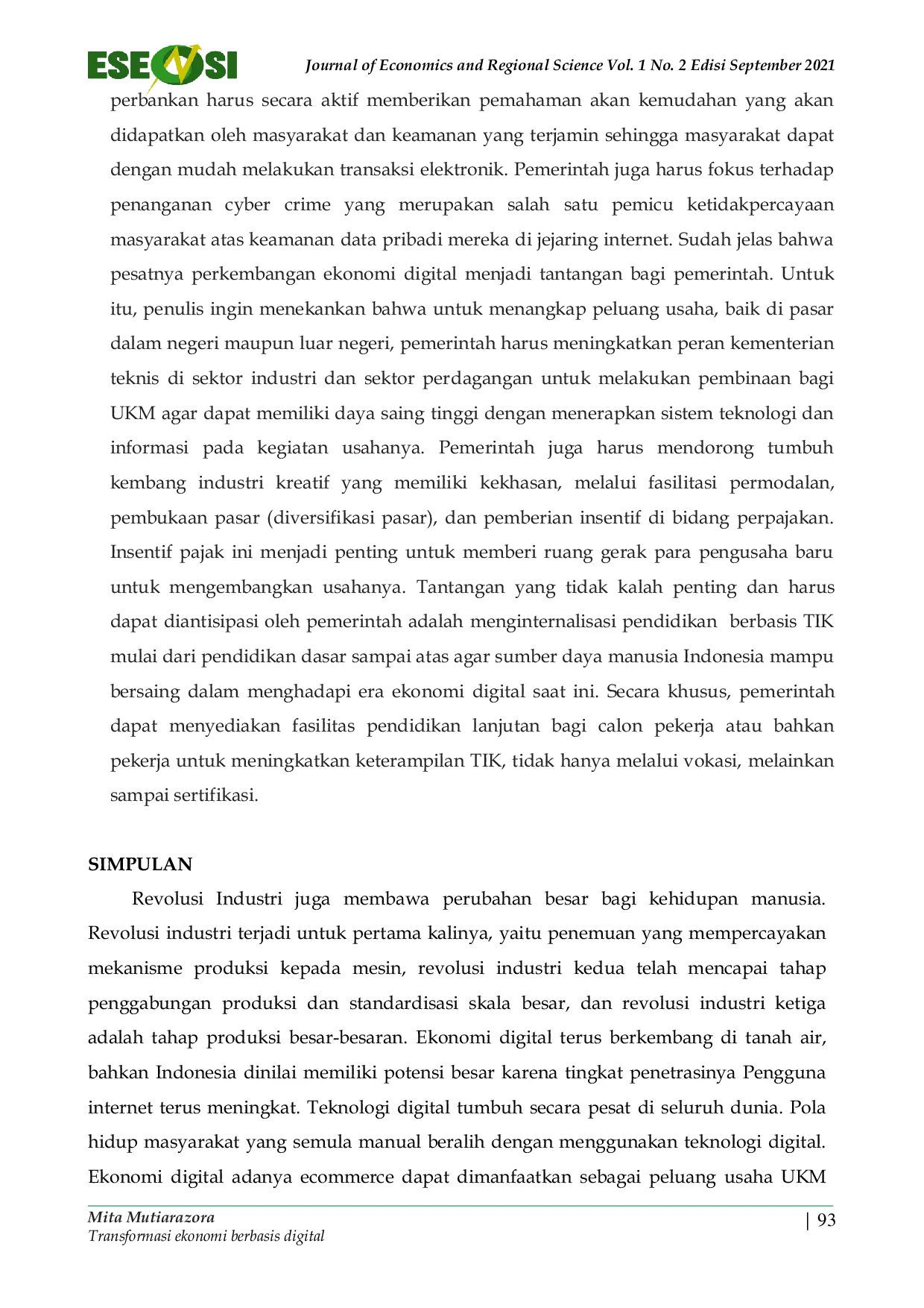 JURIS Tranformasi Ekonomi Berbasis Digital