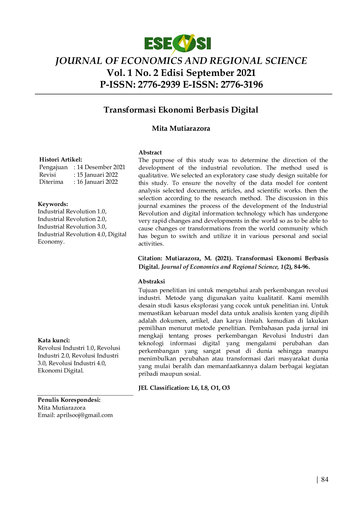 JURIS Tranformasi Ekonomi Berbasis Digital