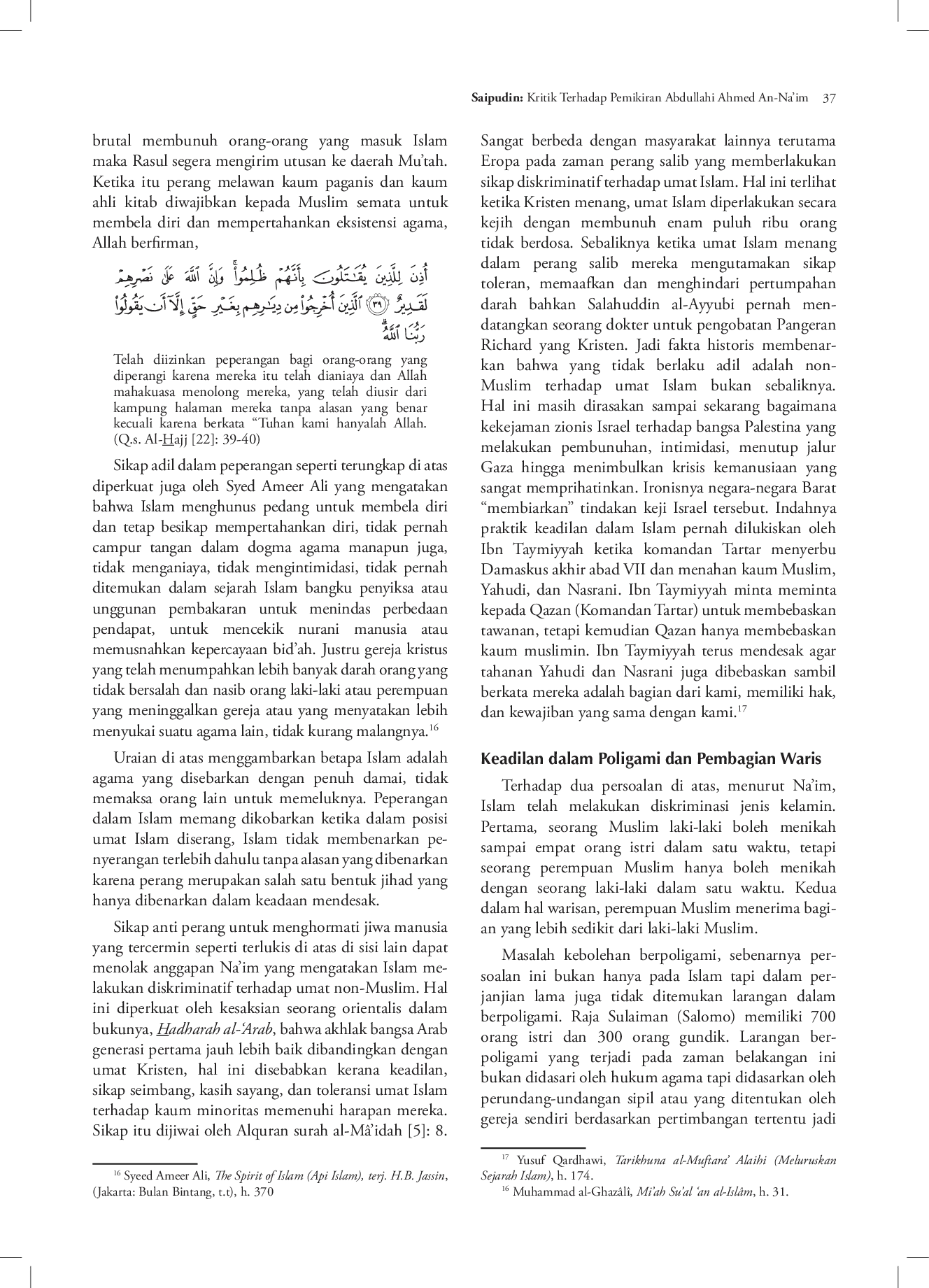 juris Kritik Atas Pemikiran Abdullahi Ahmed An Naim Tentang Distorsi Syariah terhadap HAM