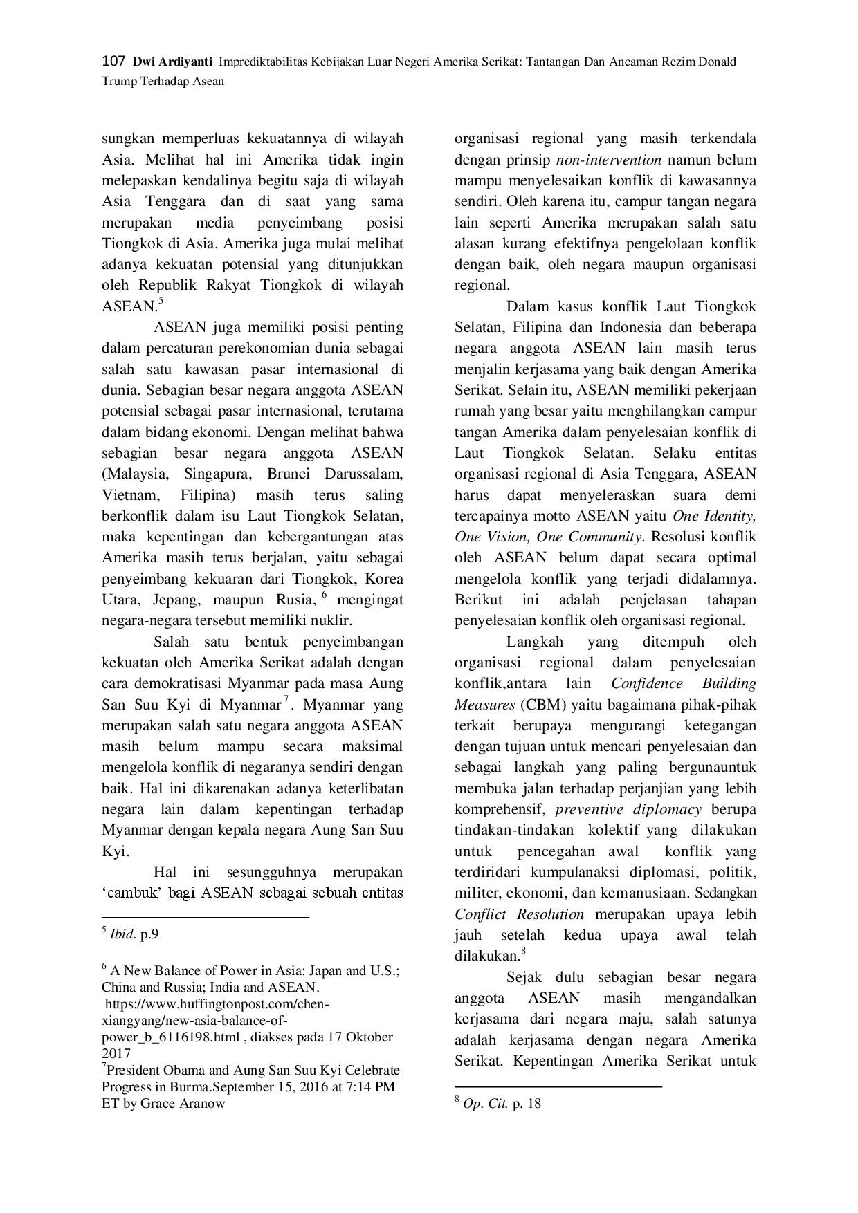 juris Imprediktibilitas Kebijakan Luar Negeri Amerika Serikat Tantangan dan Ancaman Rezim Donald Trump Terhadap ASEAN