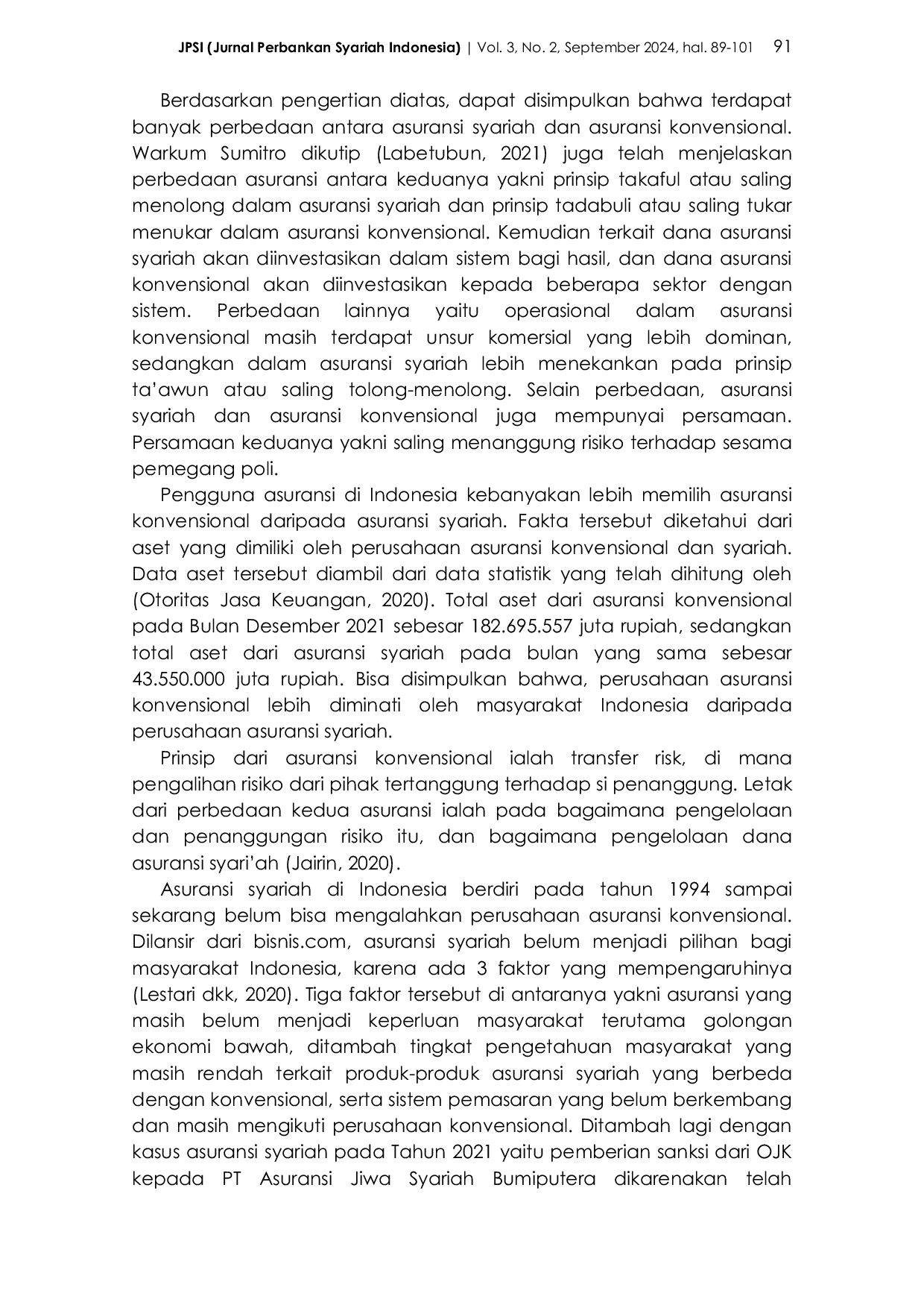 JURIS Faktor Masyarakat Lebih Memilih Asuransi Konvensional Dari Pada Asuransi Syariah