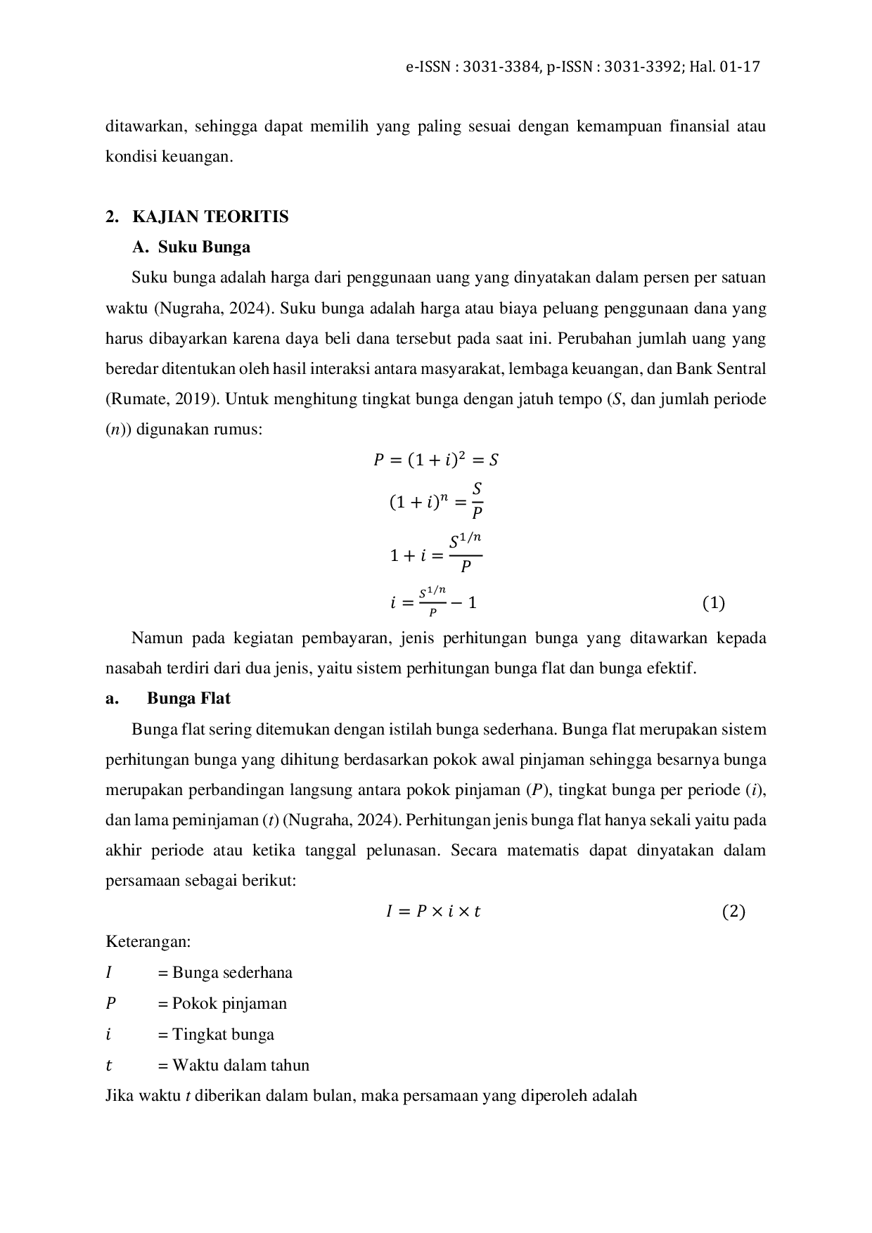 JURIS Analisis Anuitas Biasa dan Anuitas Jatuh Tempo pada Kredit Motor Jenis Sporty Fashion dengan Menggunakan Metode Bunga Flat dan Efektif