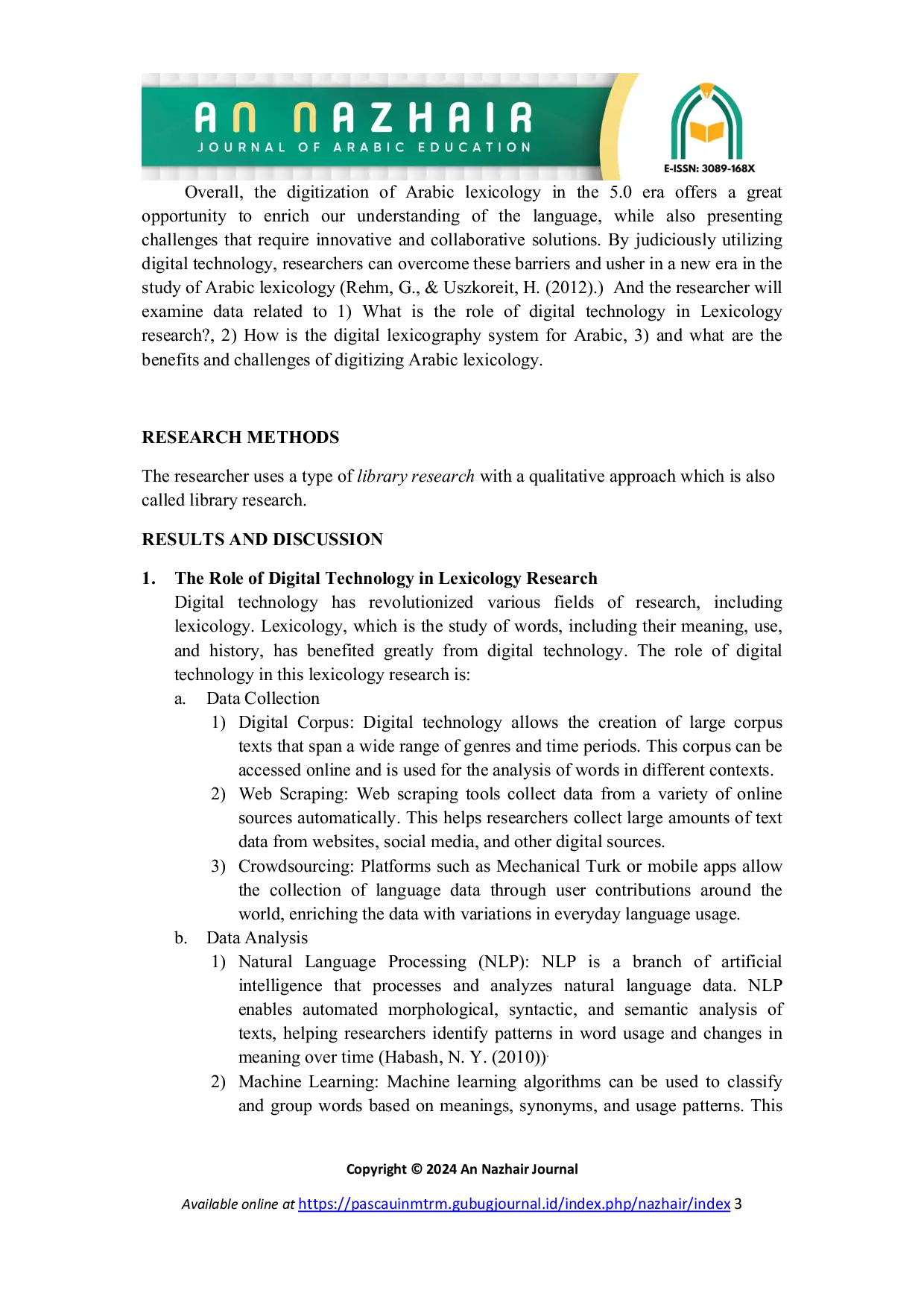 JURIS Digitization Of Arabic Lexicology In The 5 0 Era