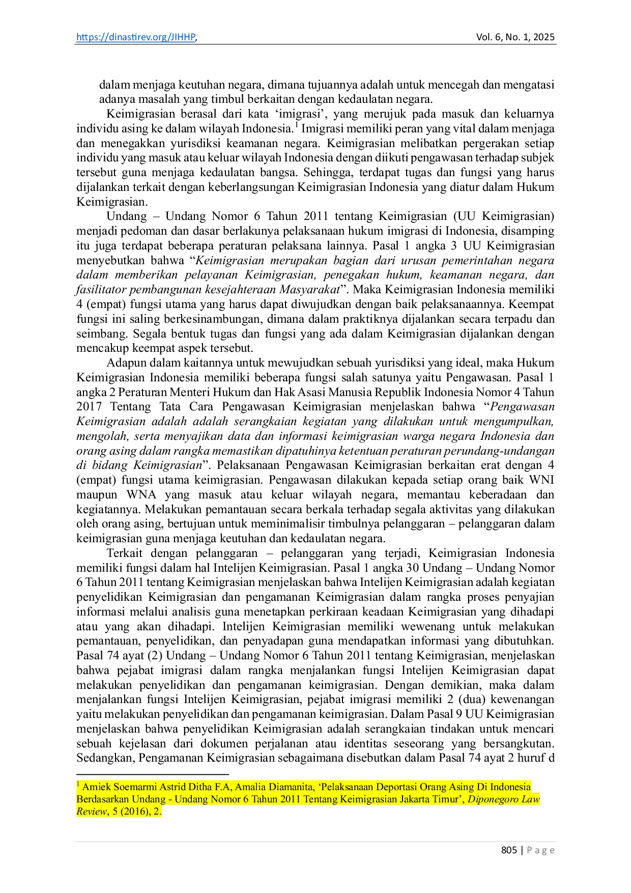 JURIS Implementasi Fungsi Pengamanan Intelijen Keimigrasian Oleh Kantor Imigrasi Kelas I TPI Semarang Berdasarkan Undang Undang Keimigrasian