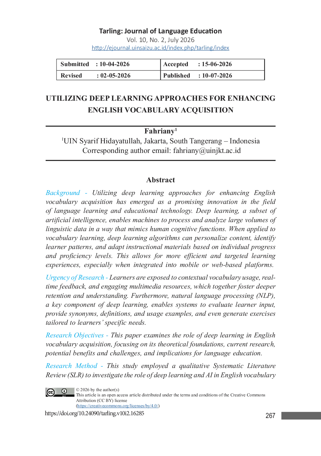 JURIS Utilizing Deep Learning Approaches for Enhancing English Vocabulary Acquisition