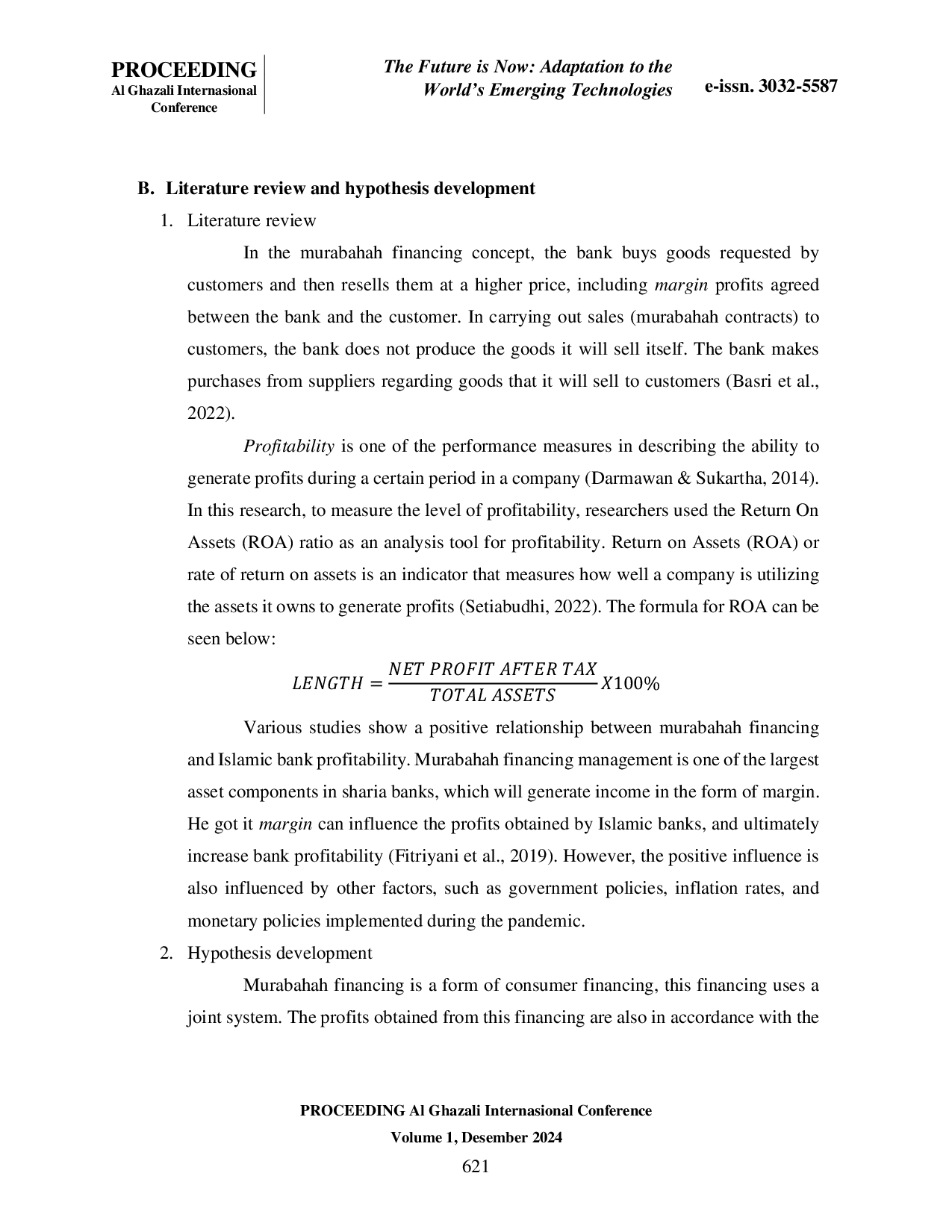 JURIS Analisis Pembiayaan Murabahah Terhadap Profitabilitas Perbankan Syariah Selama Pandemi Covid 19 Studi Kasus Bank Syariah Swasta