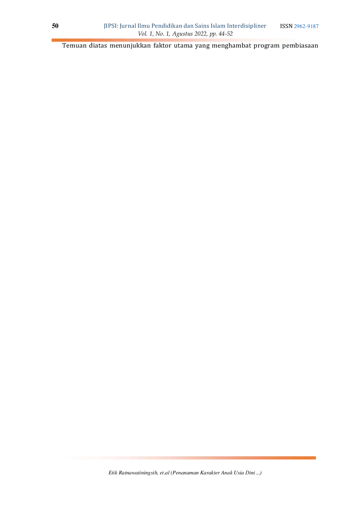 JURIS Penanaman Karakter Anak Usia Dini Melalui Program Pembiasaan Pola Hidup Bersih Dan Sehat Di Ra Miftahul Falah Gondosuli