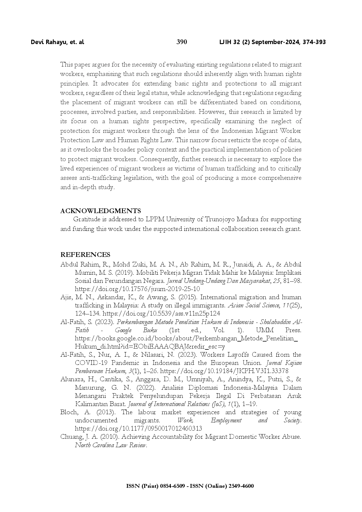 juris The neglect of protection for undocumented Migrant Workers within the framework of Human Rights Law