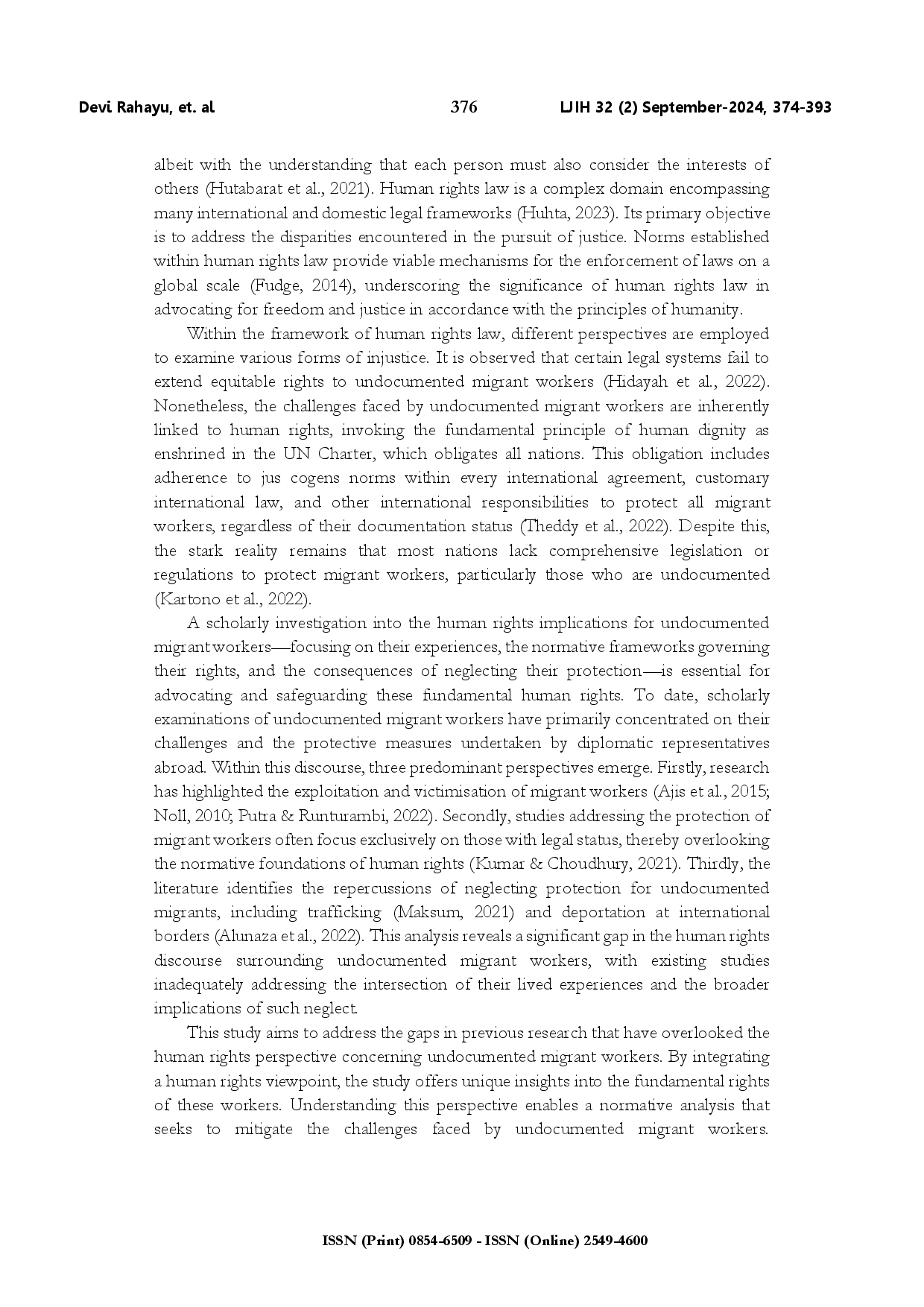 juris The neglect of protection for undocumented Migrant Workers within the framework of Human Rights Law