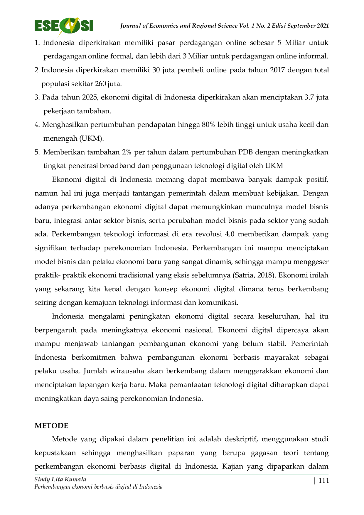 JURIS Perkembangan Ekonomi Berbasis Digital Di Indonesia