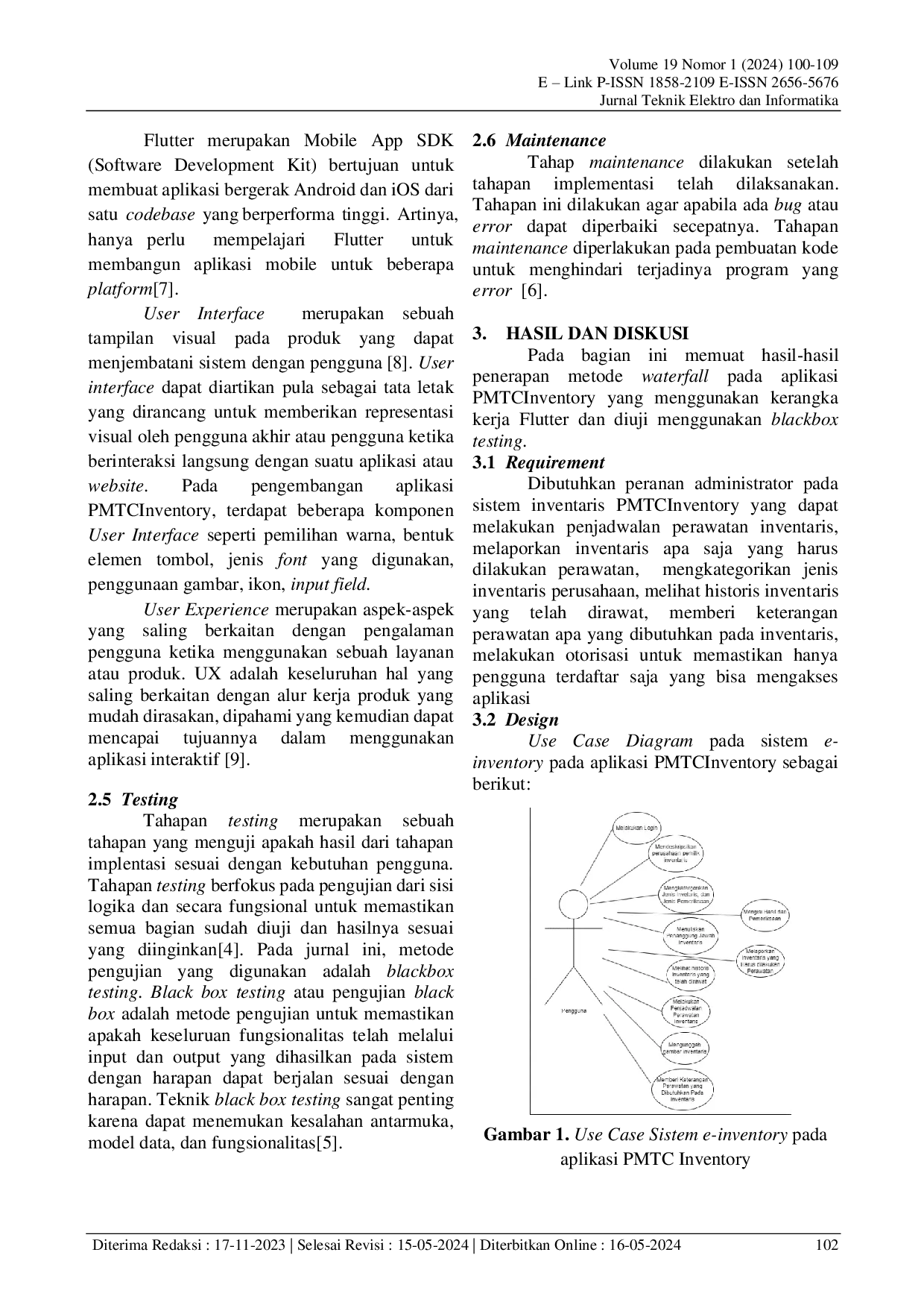 JURIS PENGEMBANGAN SISTEM FRONT END PADA PMTCINVENTORY BERBASIS MOBILE MENGGUNAKAN METODE WATERFALL