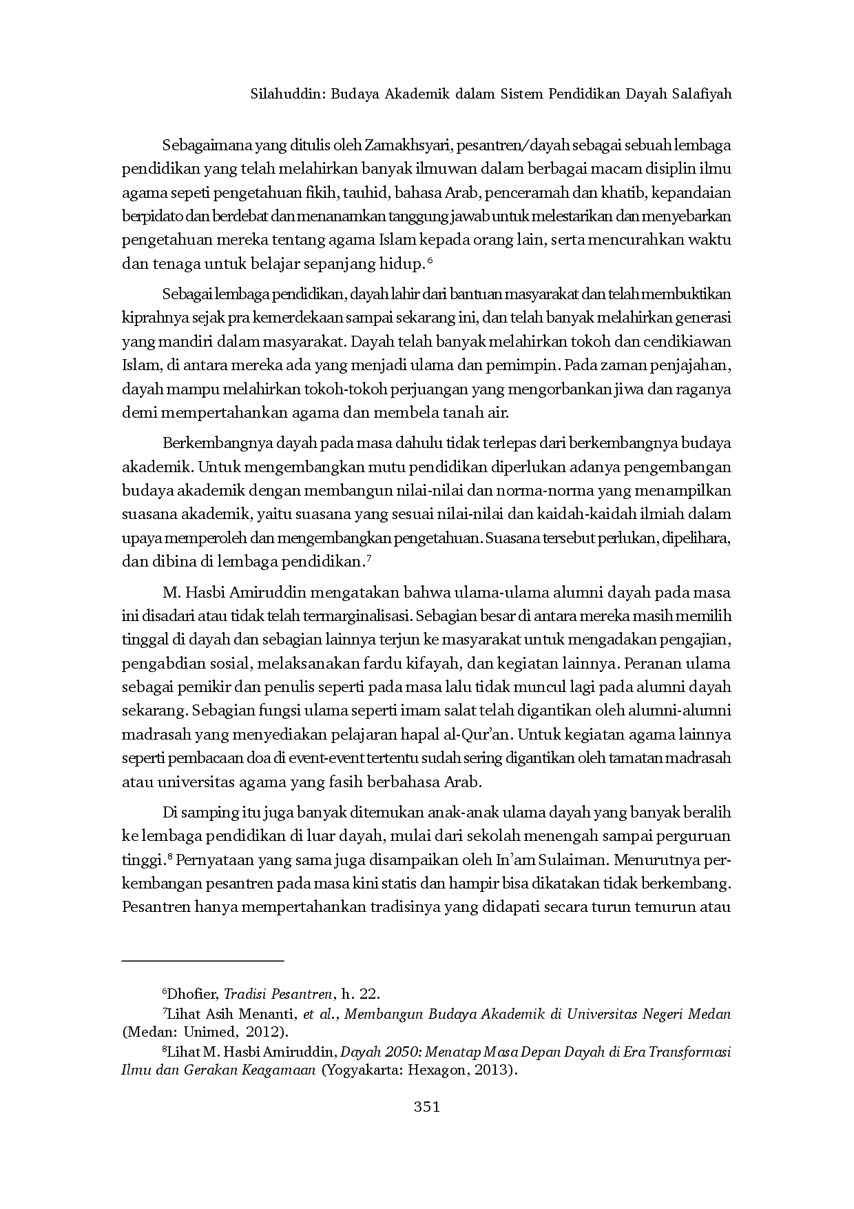 juris Budaya Akademik dalam Sistem Pendidikan Dayah Salafiyah di Aceh