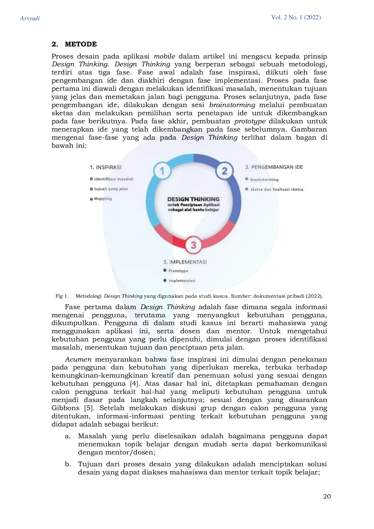 JURIS Analisis User Experience Pada Penciptaan Desain Aplikasi Belajar Mobile Dengan Design Thinking
