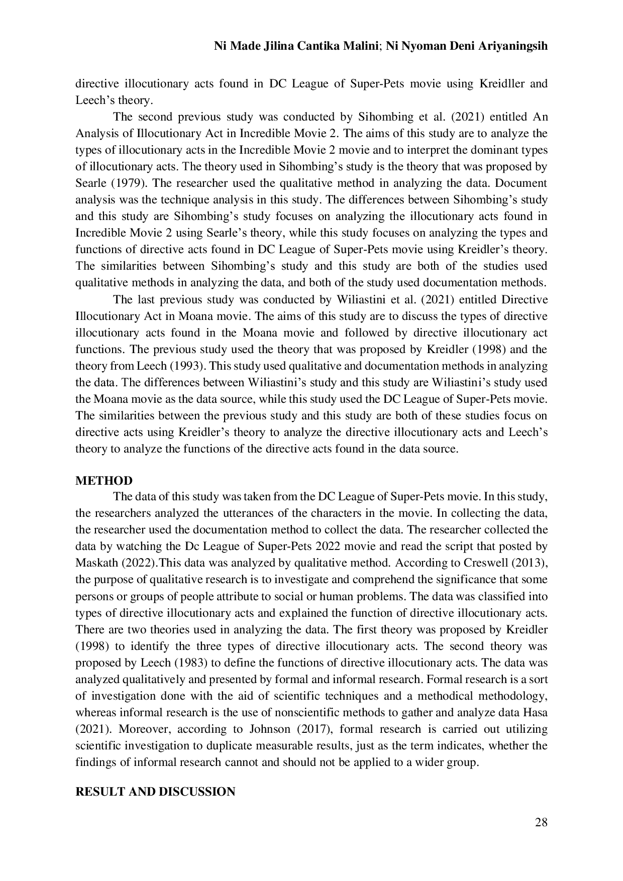 JURIS An Analysis of Directive Illocutionary Acts Found in DC League of Super Pets Movie