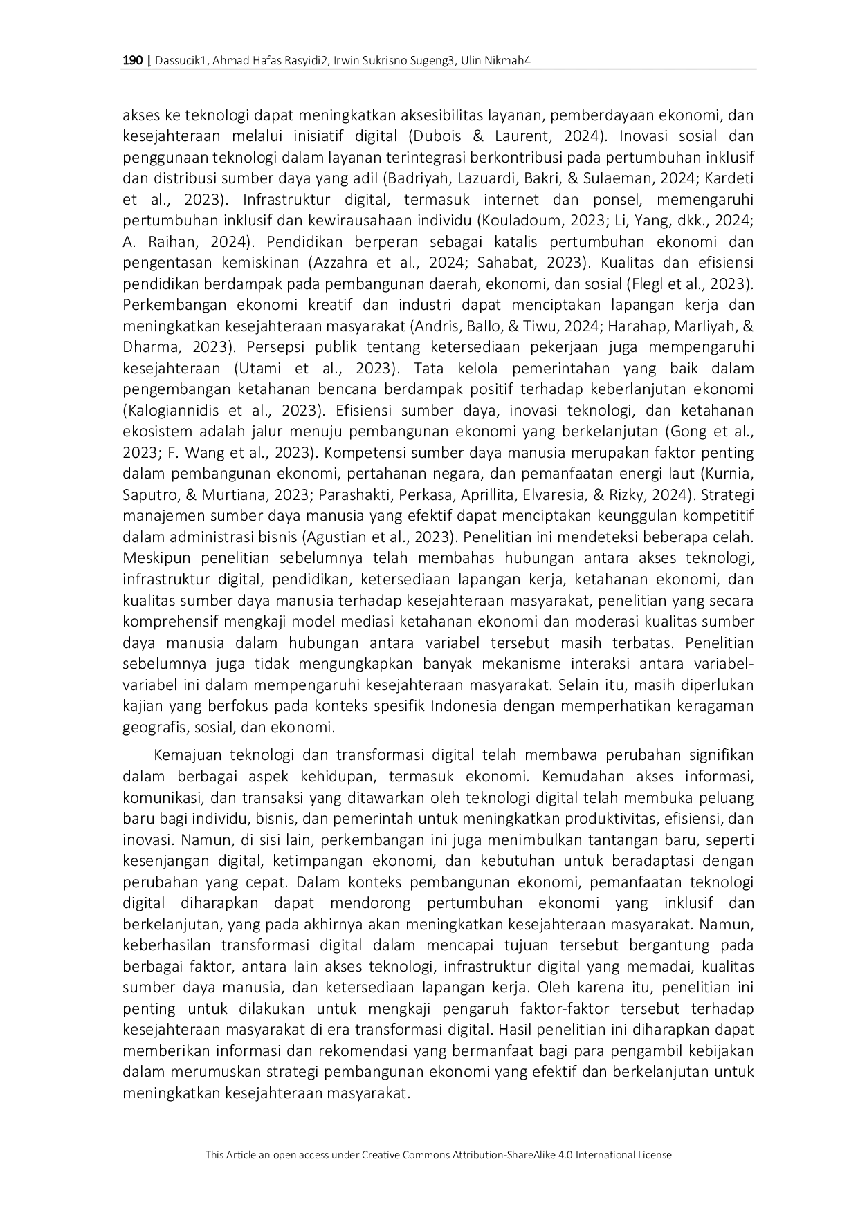 JURIS Pengaruh Akses Teknologi Infrastruktur Digital Pendidikan dan Ketersediaan Pekerjaan terhadap Kesejahteraan Masyarakat Model Mediasi Ketahanan Ekonomi dan Moderasi Kualitas Sumber Daya Manusia