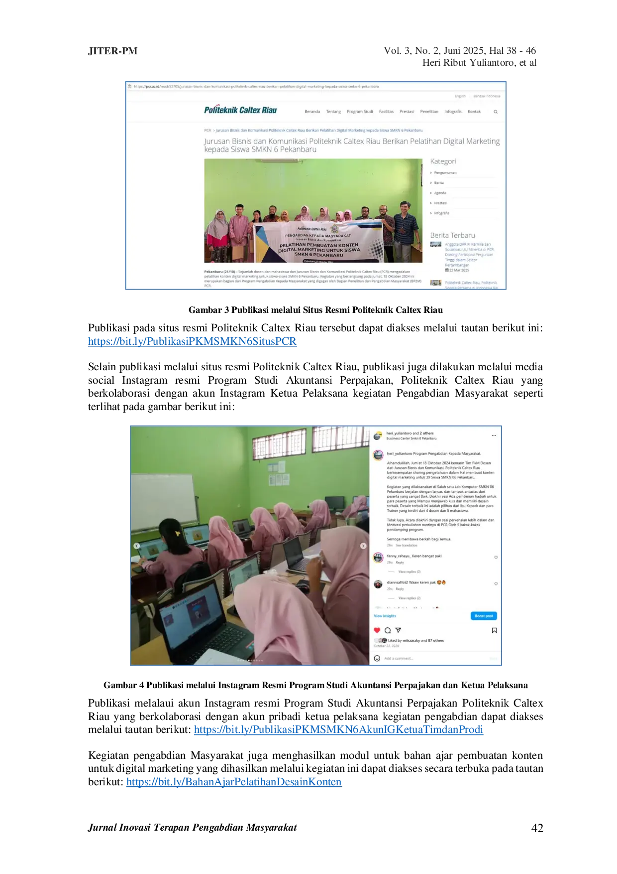 JURIS Pelatihan Pembuatan Konten Digital Marketing Untuk Siswa SMKN 6 Pekanbaru