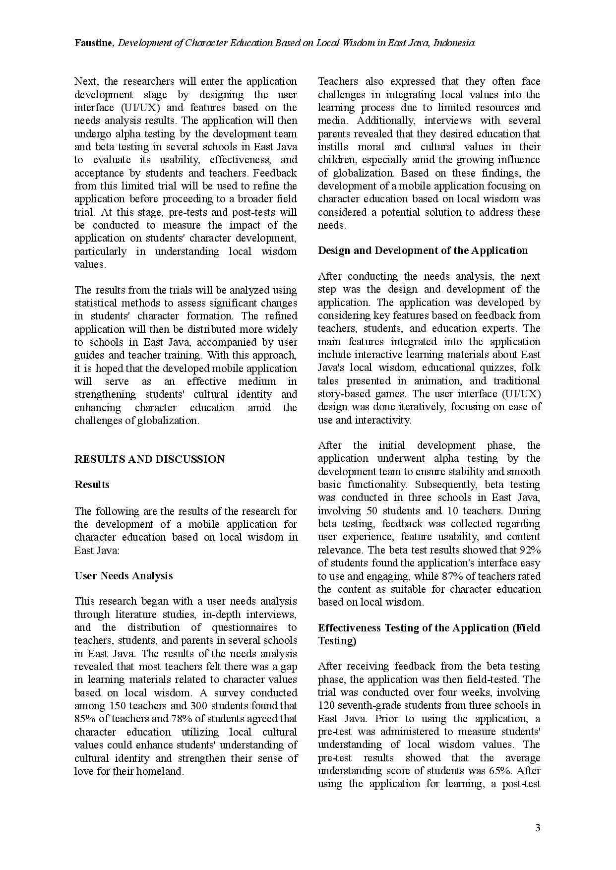 juris Development of Character Education Based on Local Wisdom in East Java Indonesia