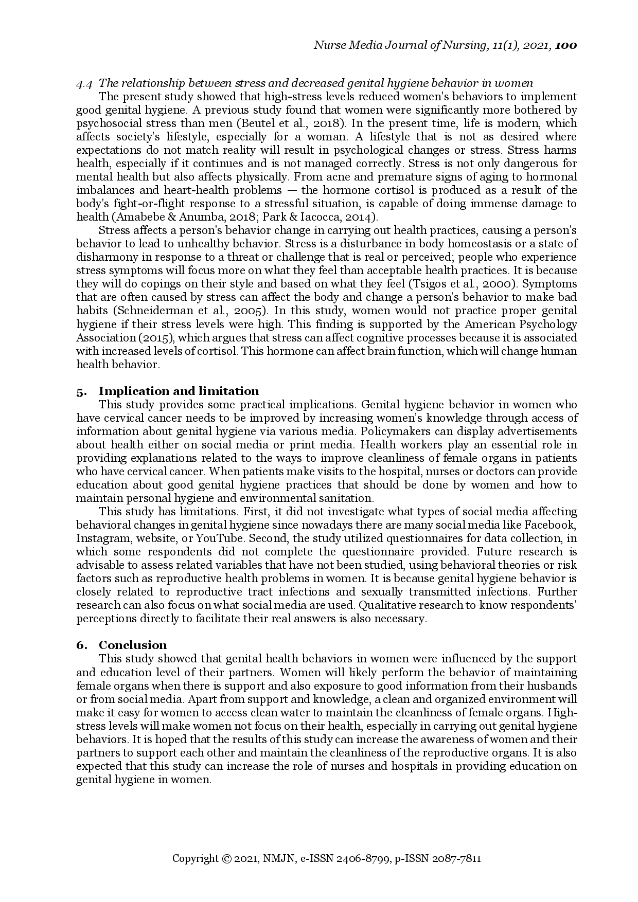 juris Factors Associated with Genital Hygiene Behaviors in Cervical Cancer Patients in Surakarta Indonesia