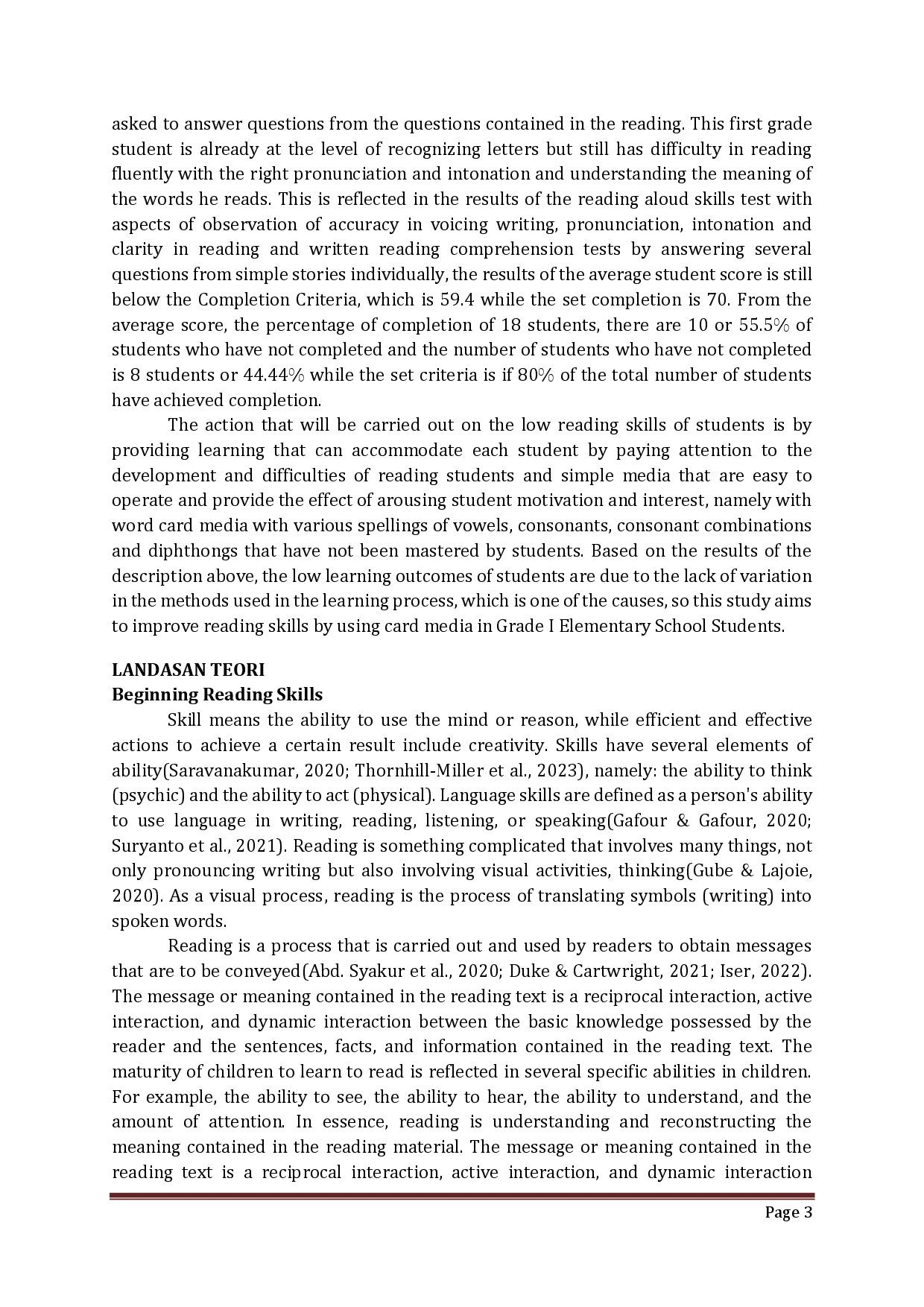 juris Word card media improves beginner reading skills student literacy