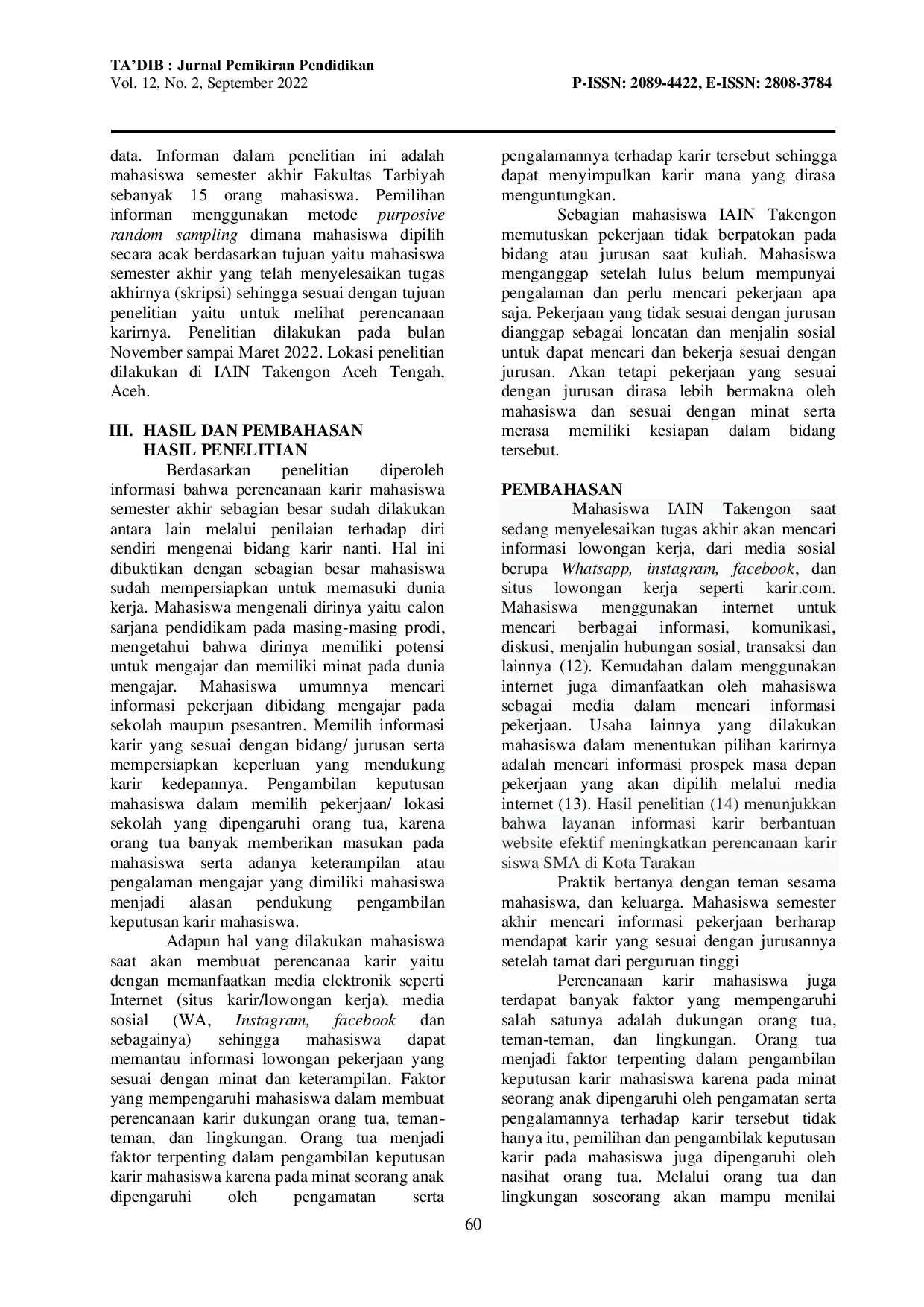 JURIS Perencanaan Karir Mahasiswa Semester Akhir