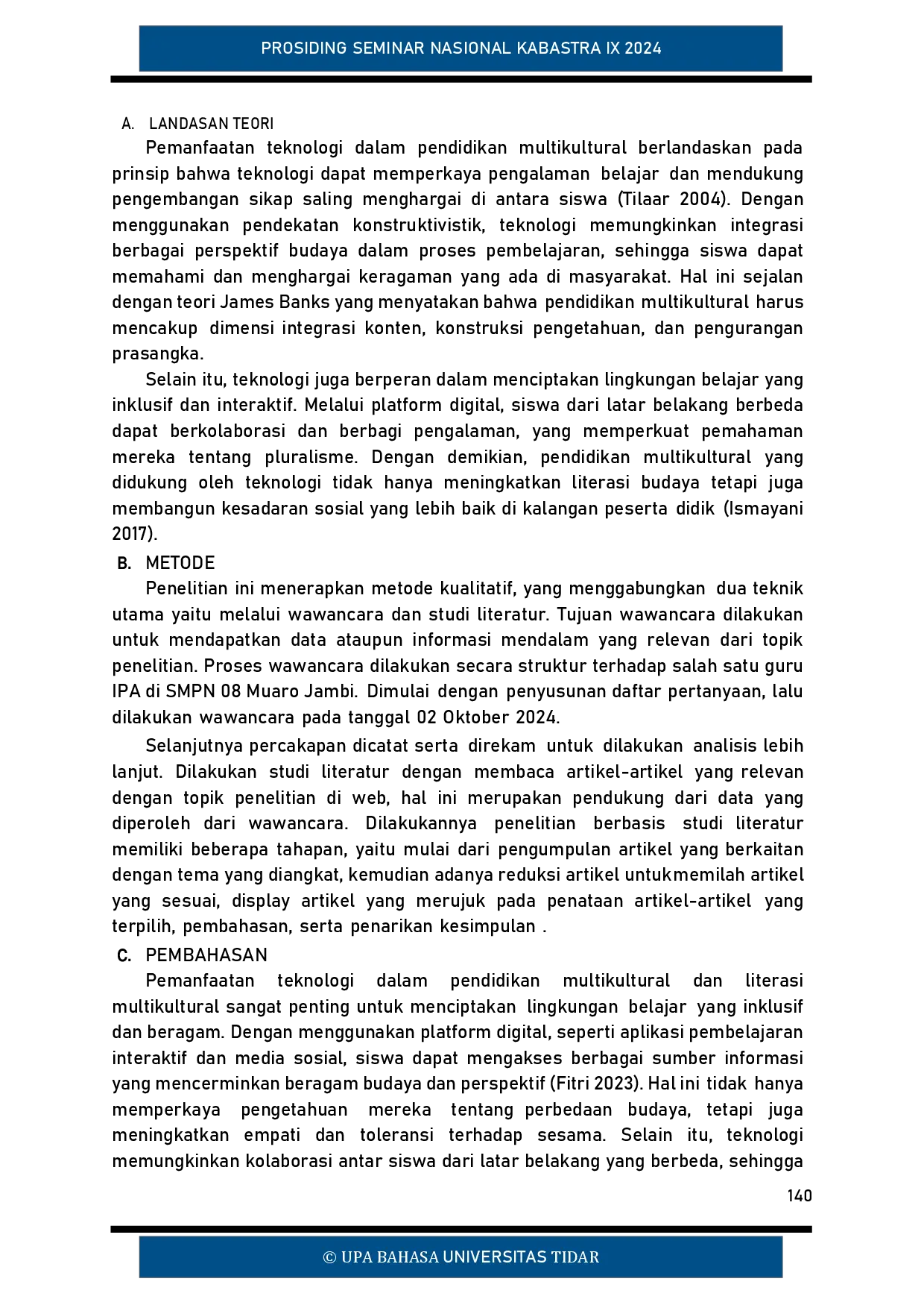 juris Pemanfaatan Teknologi untuk Meningkatkan Pendidikan Multikultural dan Literasi Multikultural dalam Pembelajaran