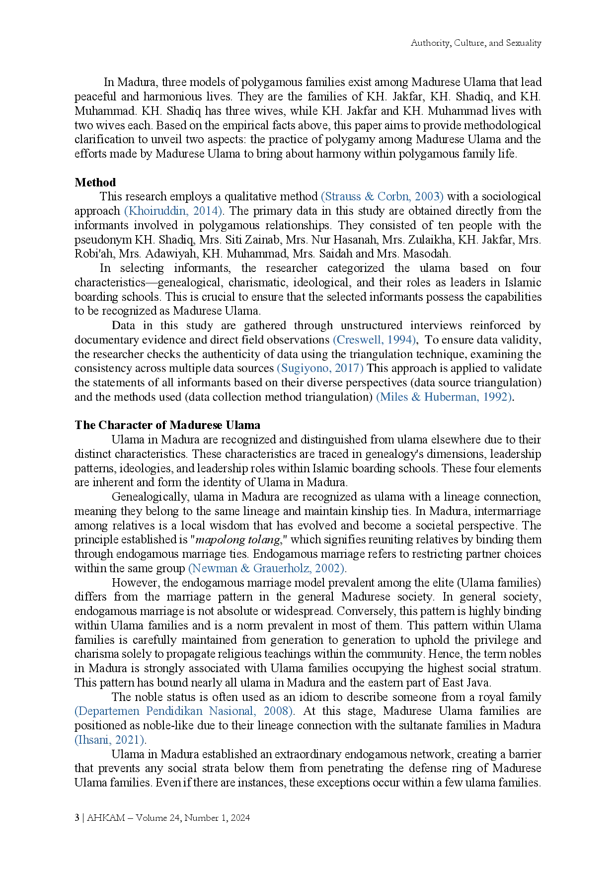 juris Authority Culture and Sexuality in the Polygamy of Madurese Ulamas